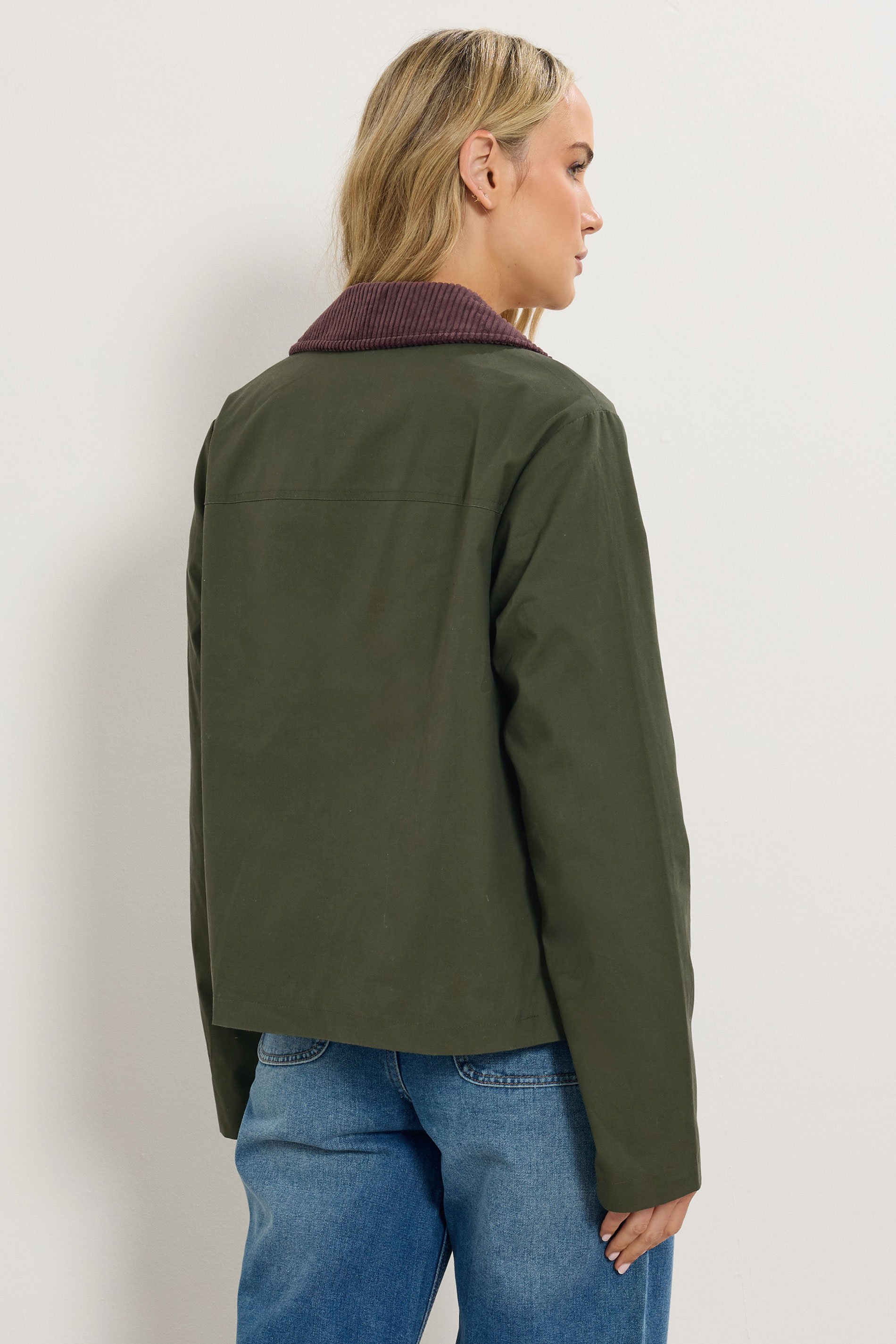 LTS Tall Green Cord Collar Barn Jacket | Long Tall Sally 3