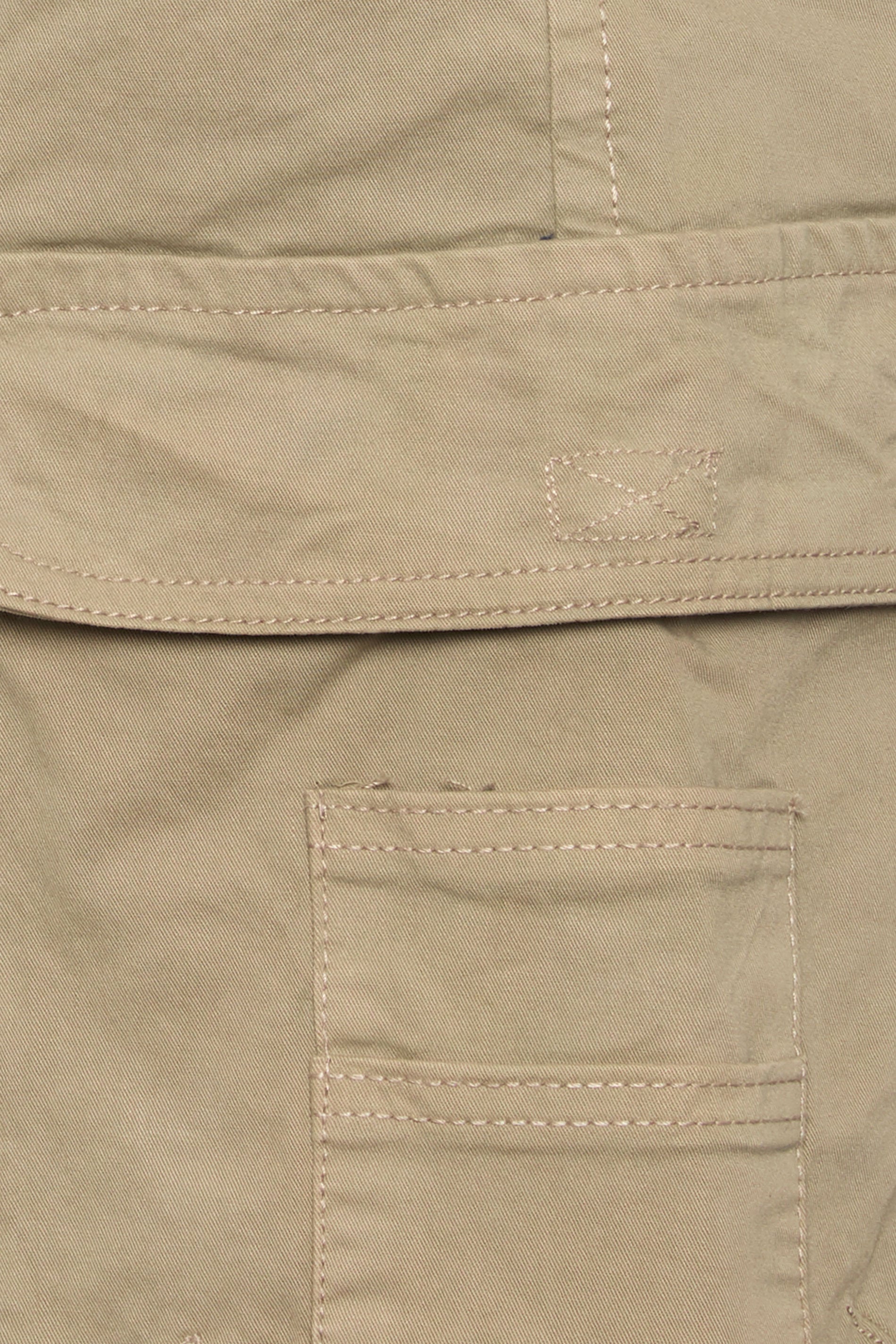 KAM Big & Tall Stone Brown Elastic Waist Cargo Shorts | BadRhino 5