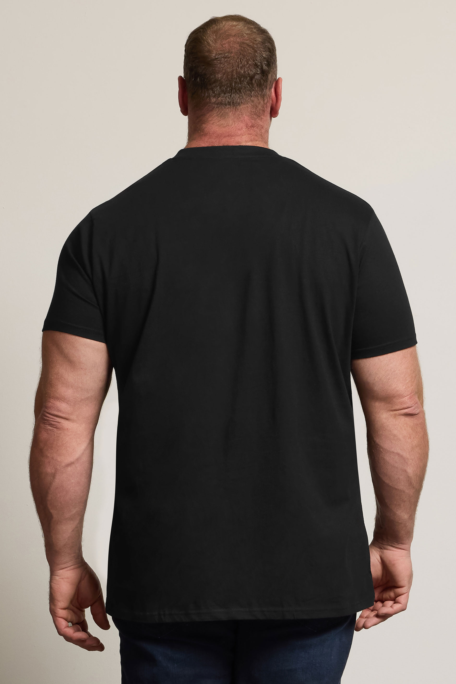 BadRhino Big & Tall Black 5 Pack V-Neck T-Shirts | BadRhino 4