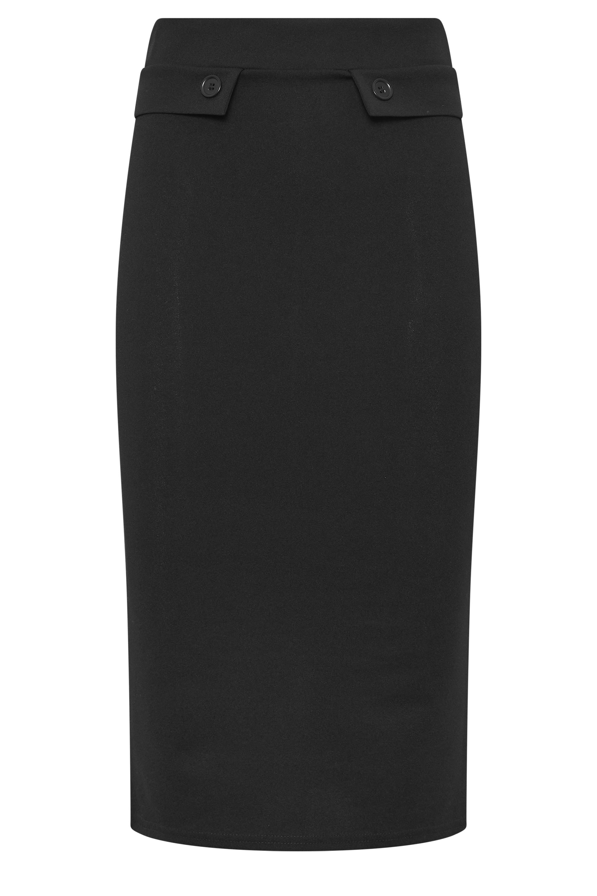 LTS Tall Women's Black Button Detail Midi Skirt | Long Tall Sally 5