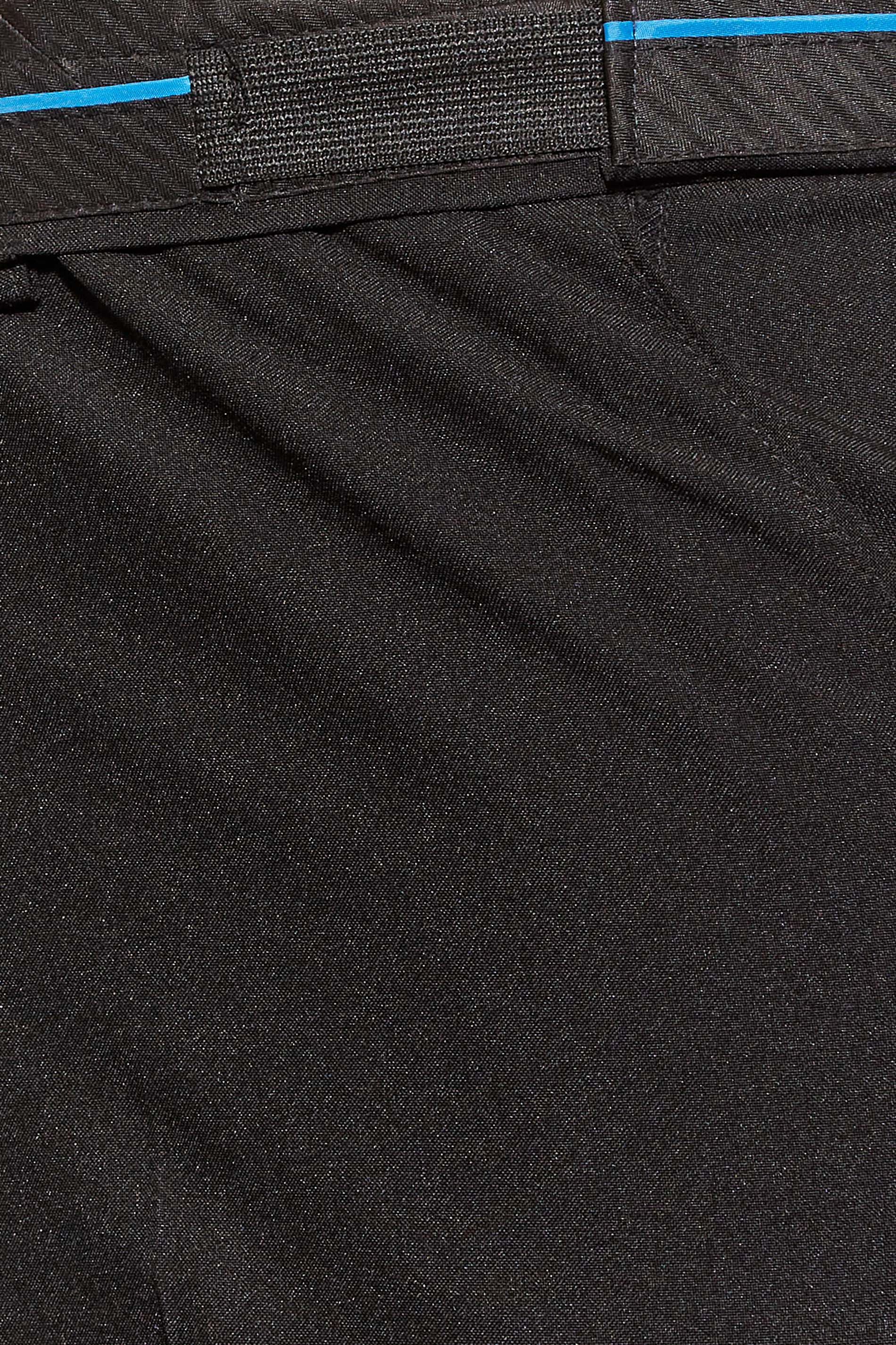 D555 Big & Tall Black Extendable Waist Straight Leg Trousers | BadRhino 3