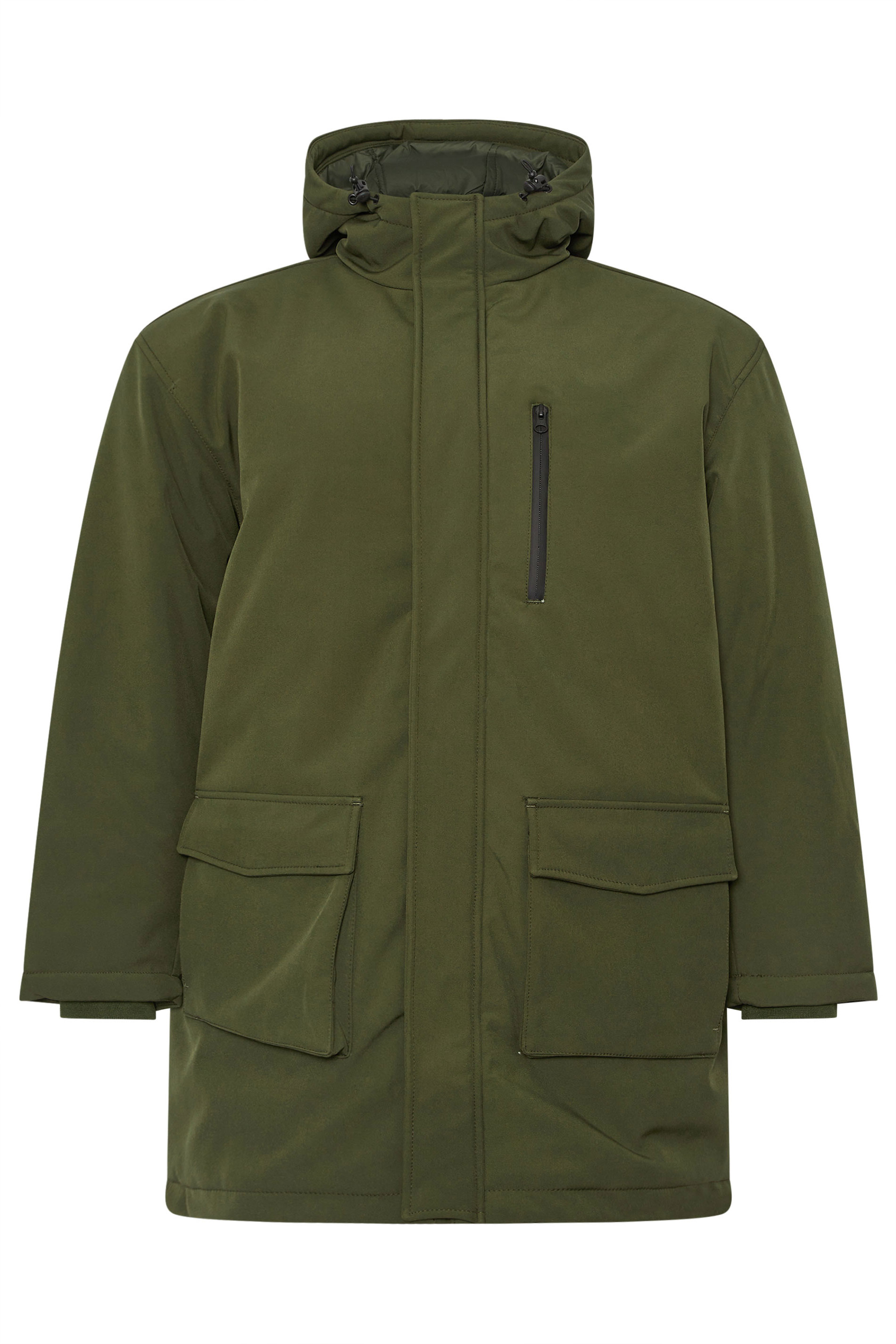 KAM Big & Tall Khaki Green Softshell Jacket | BadRhino 4