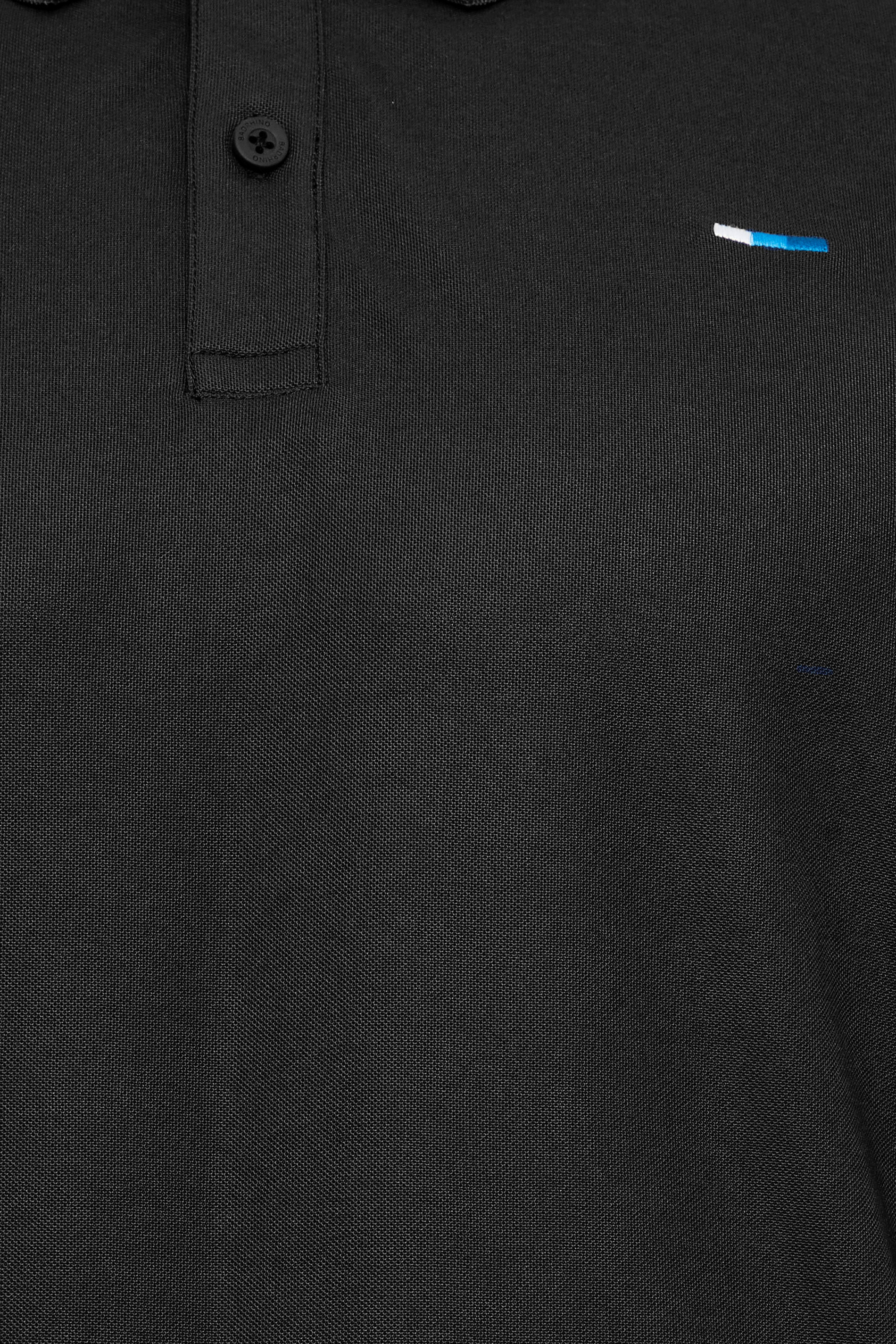 BadRhino Big & Tall Black Pique Golf Polo Shirt | BadRhino 3