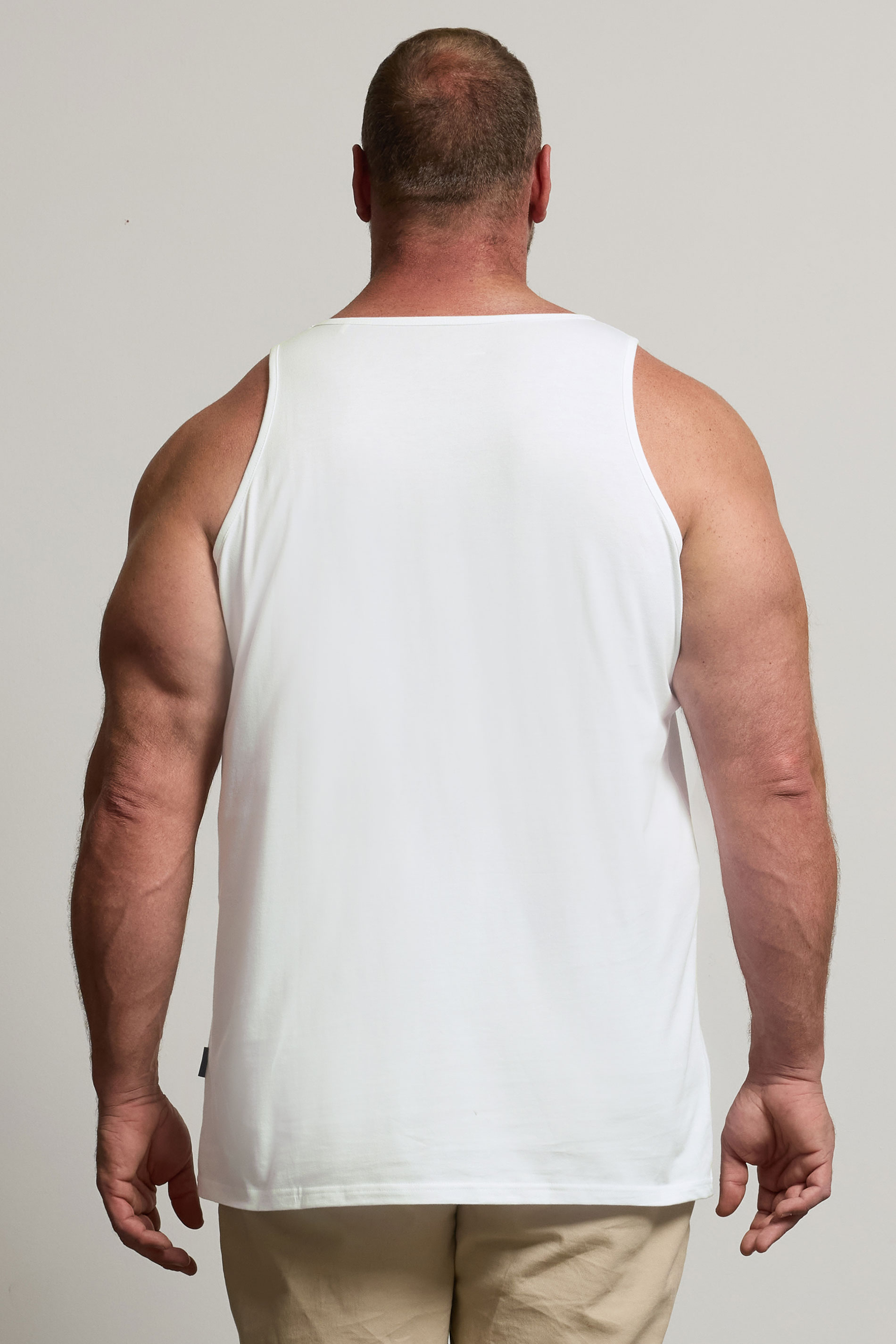 BadRhino White Plain Vest Top | BadRhino 3