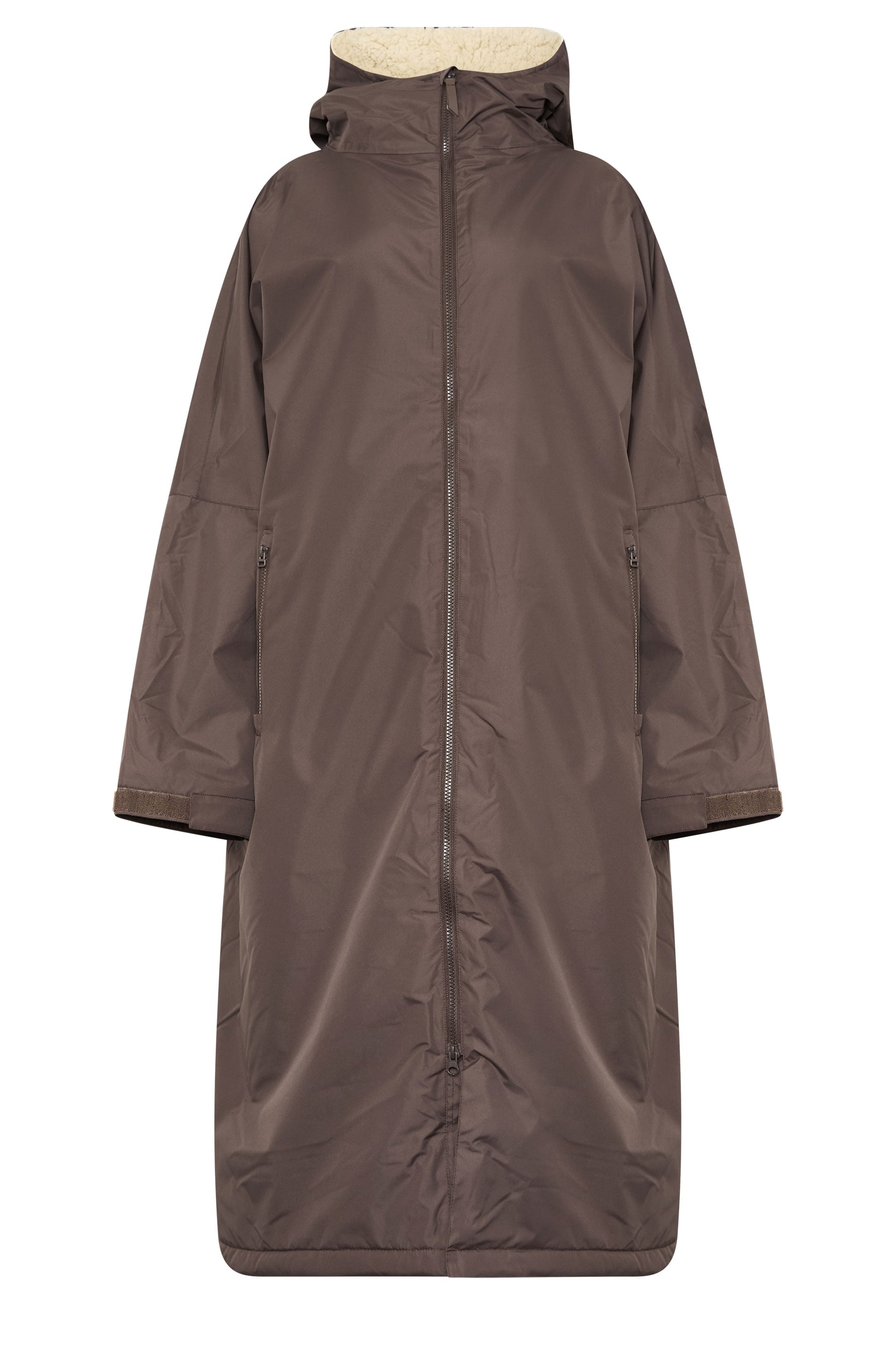 LTS Tall Women' Brown Borg Lined Robe | Long Tall Sally 1