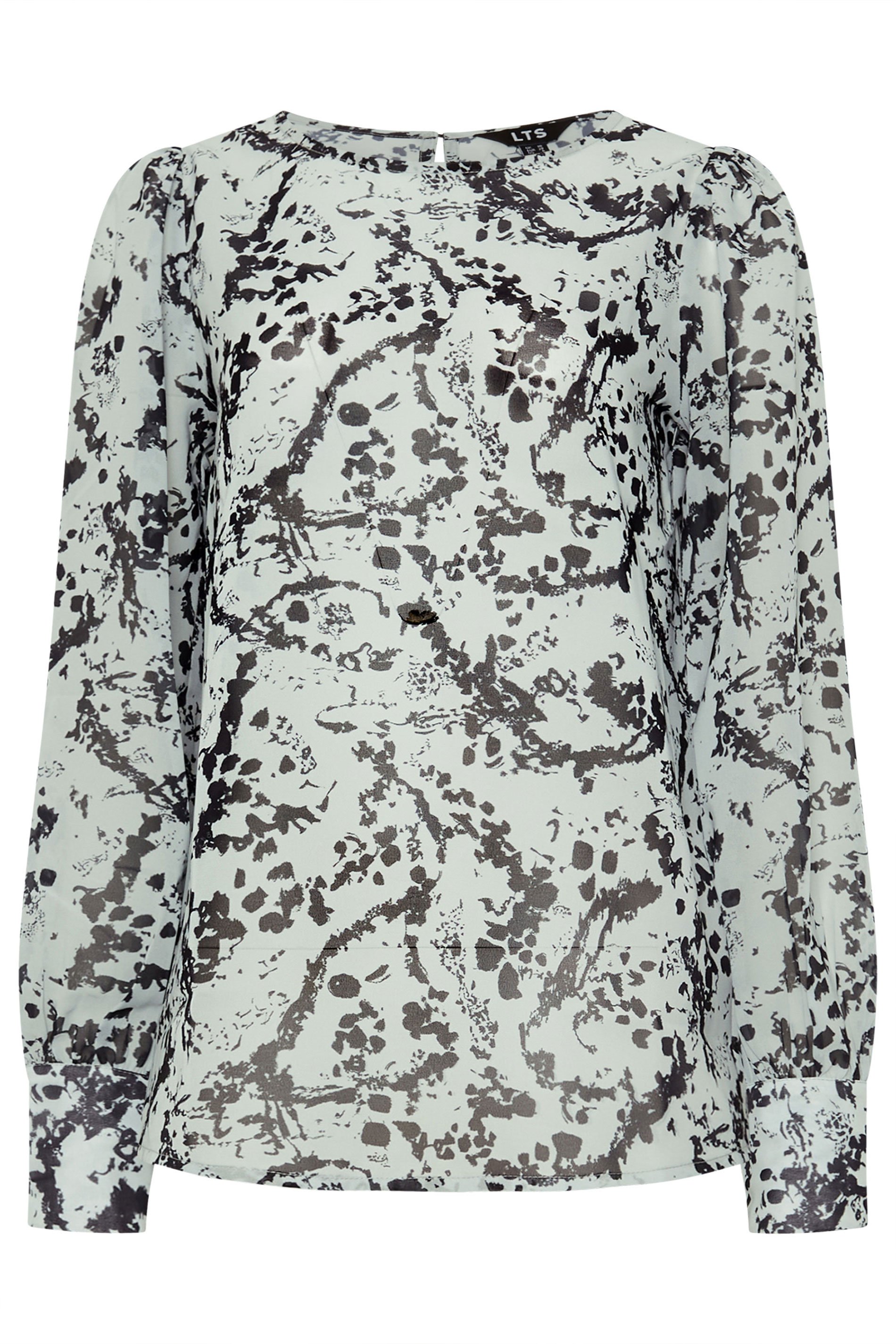 LTS Tall Ivory White Sheer Abstract Blouse | Long Tall Sally 6