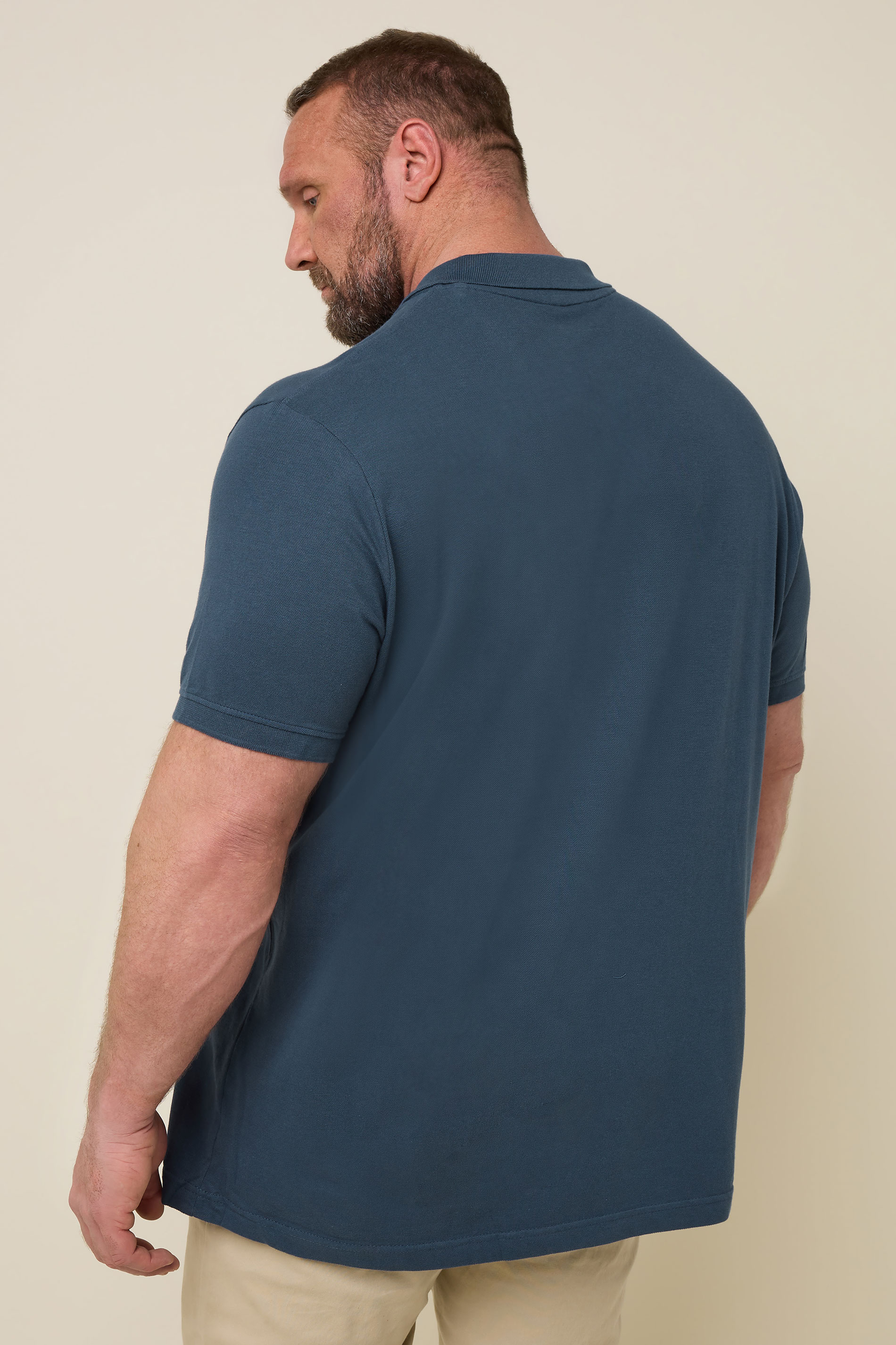 BadRhino Big & Tall Dark Blue Core Polo Shirt | BadRhino 3