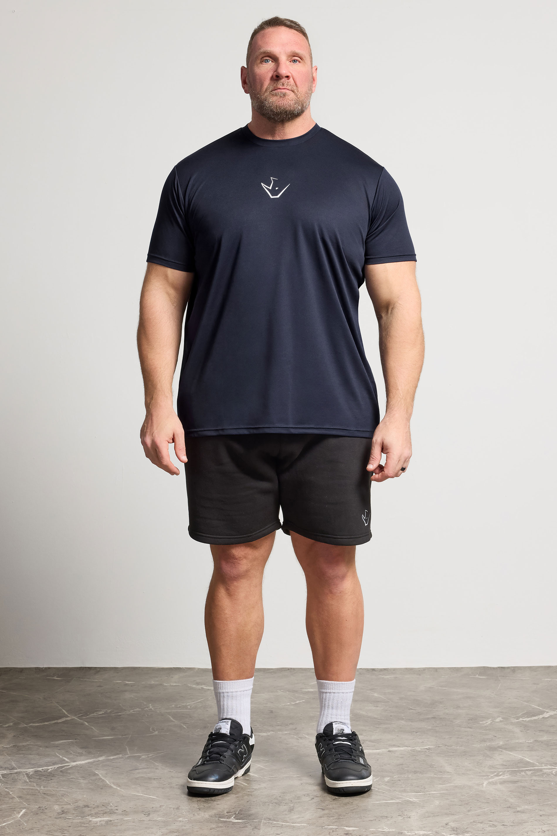 IronRhino Big & Tall Navy Blue Branded Performance T-Shirt | BadRhino 1