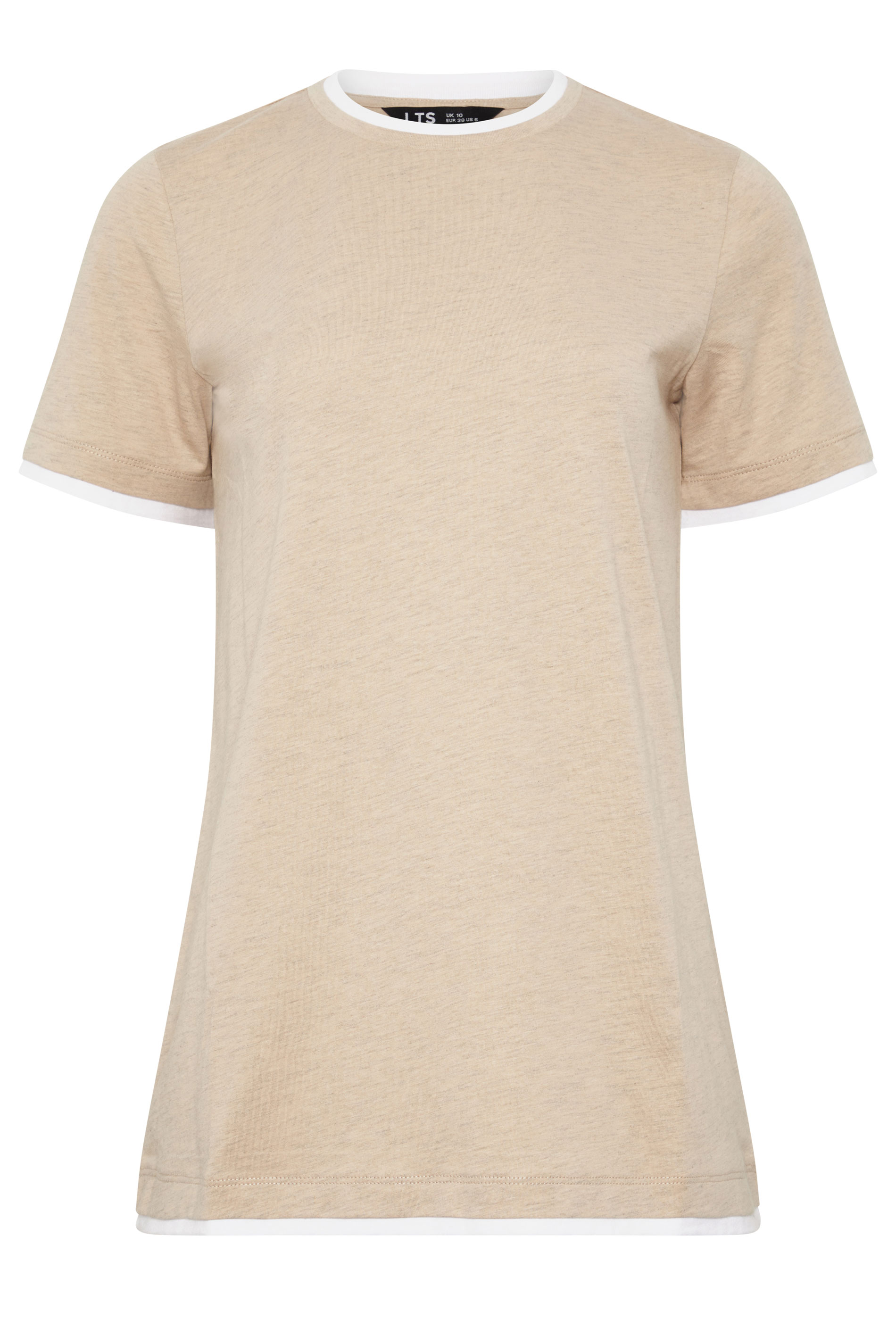 LTS Tall Natural Brown Layered T-Shirt | Long Tall Sally 5