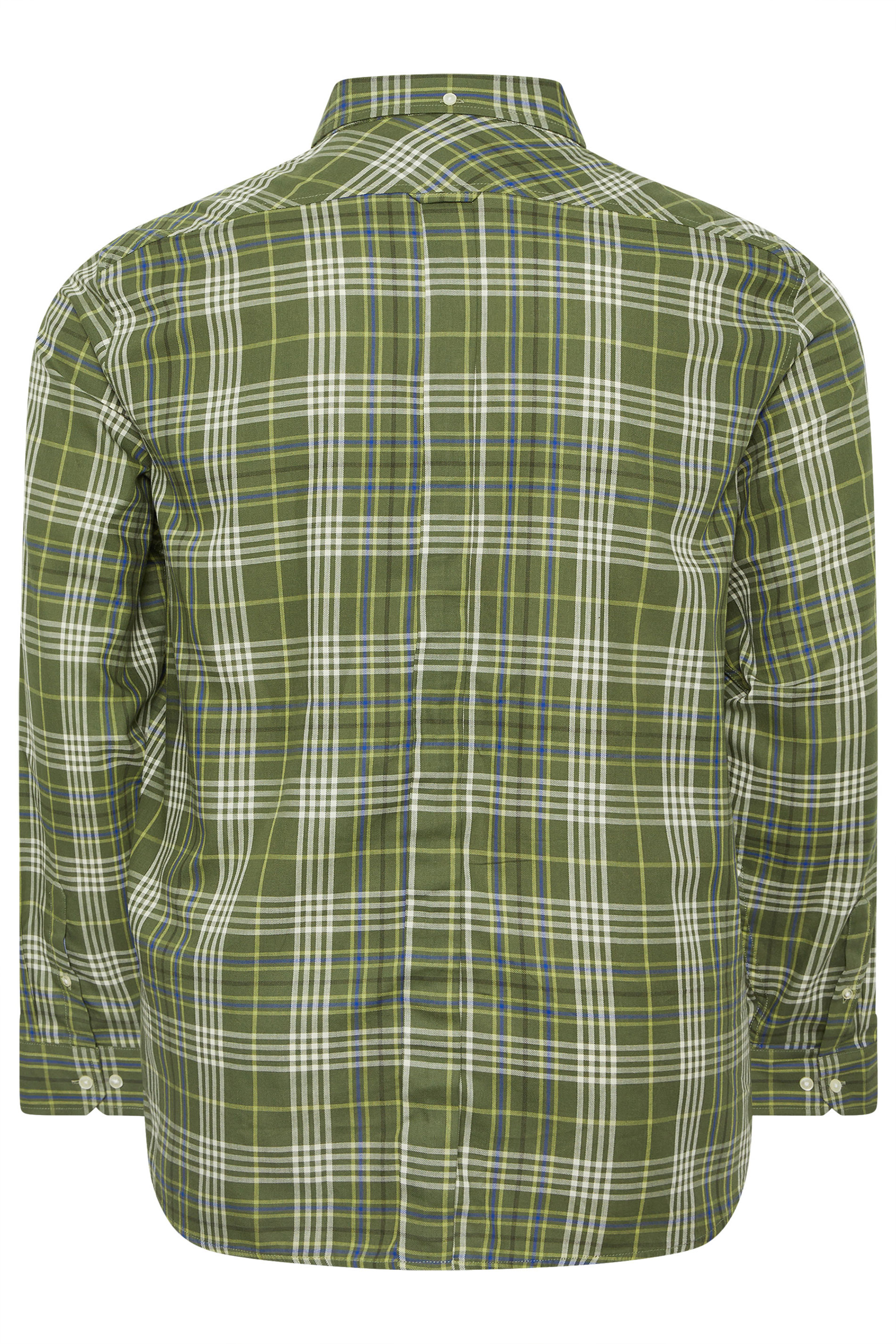 BEN SHERMAN Big & Tall Green Check Shirt | BadRhino 5