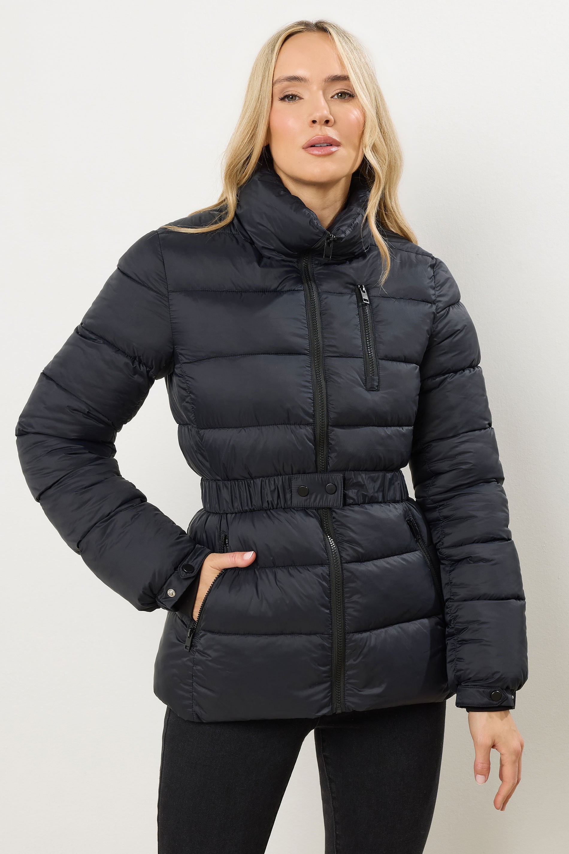 LTS Tall Black Padded Ski Coat | Long Tall Sally 2