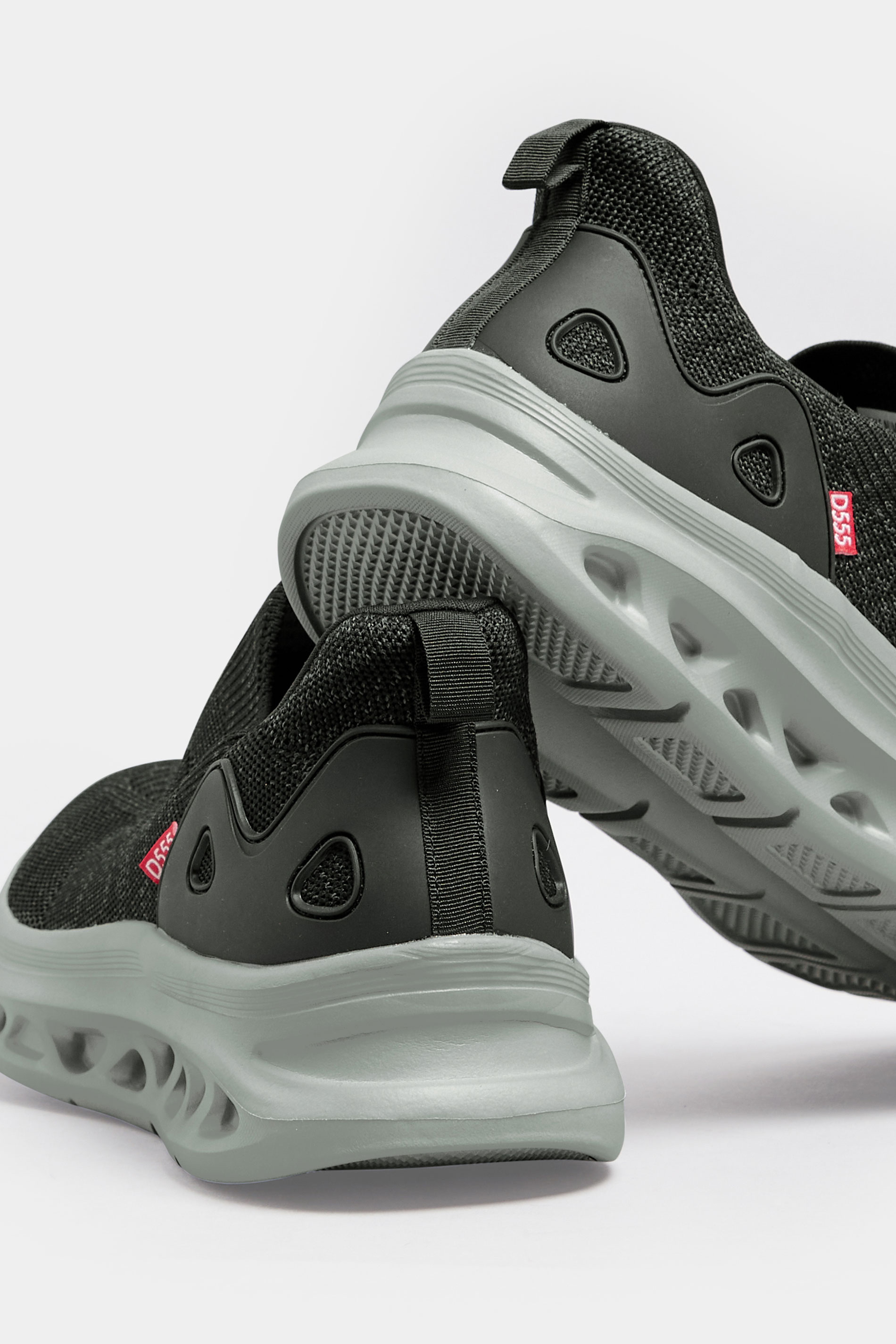 D555 Black Hands Free Shoes With Knitted Top | BadRhino 4