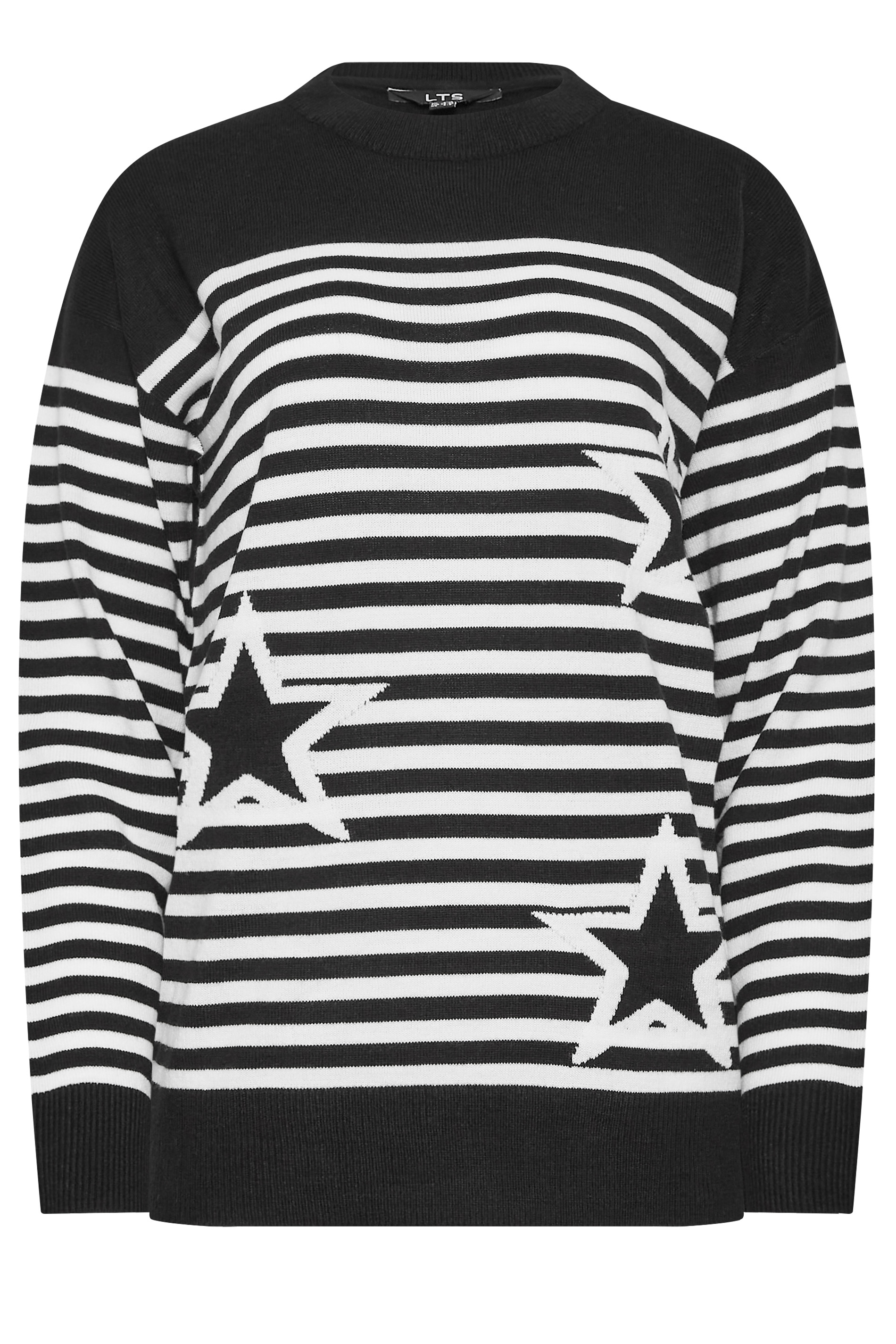 LTS Tall Black Star & Stripe Print Jumper | Long Tall Sally 6
