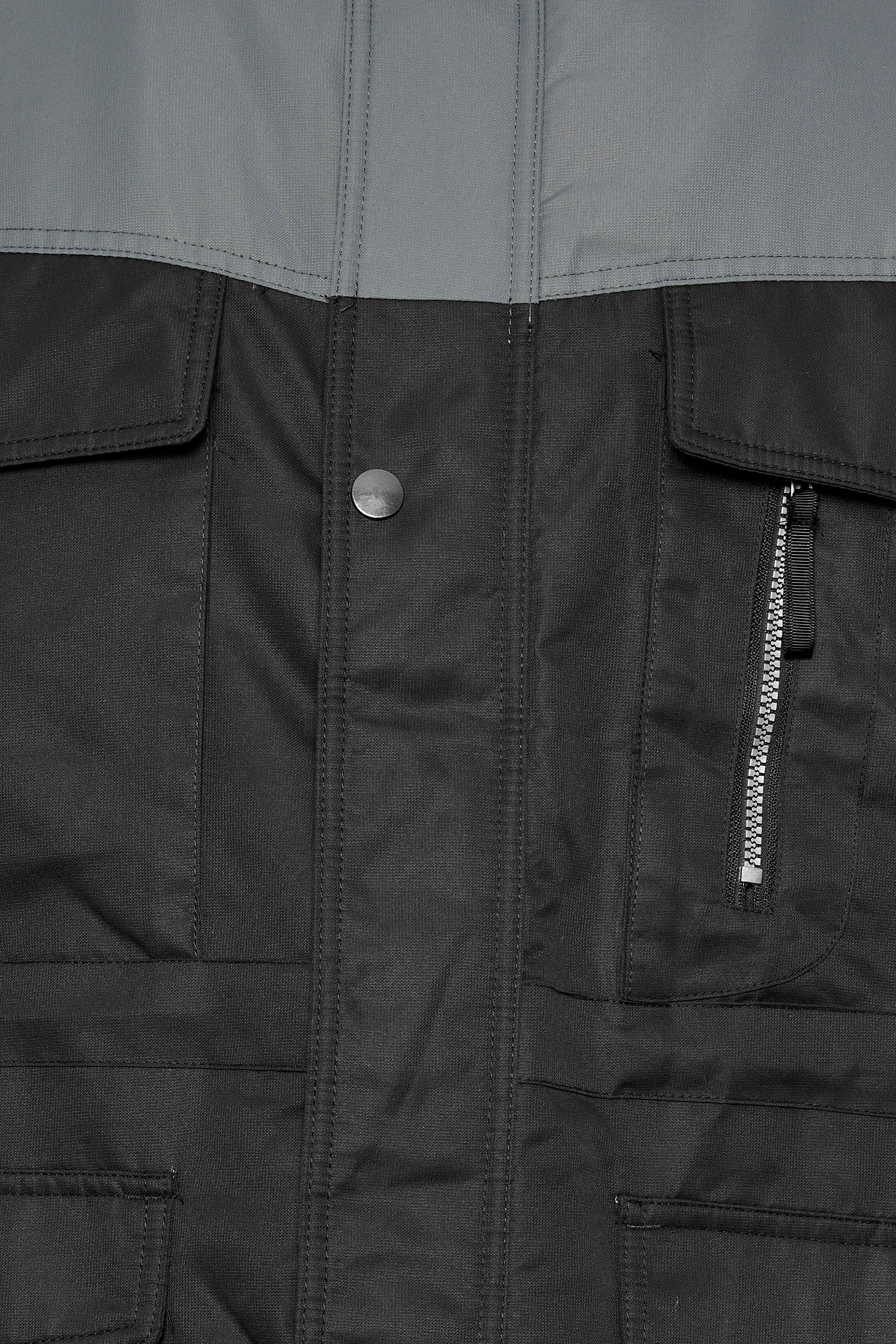 BadRhino Big & Tall Grey & Black Fleece Lined Hooded Coat | BadRhino 3