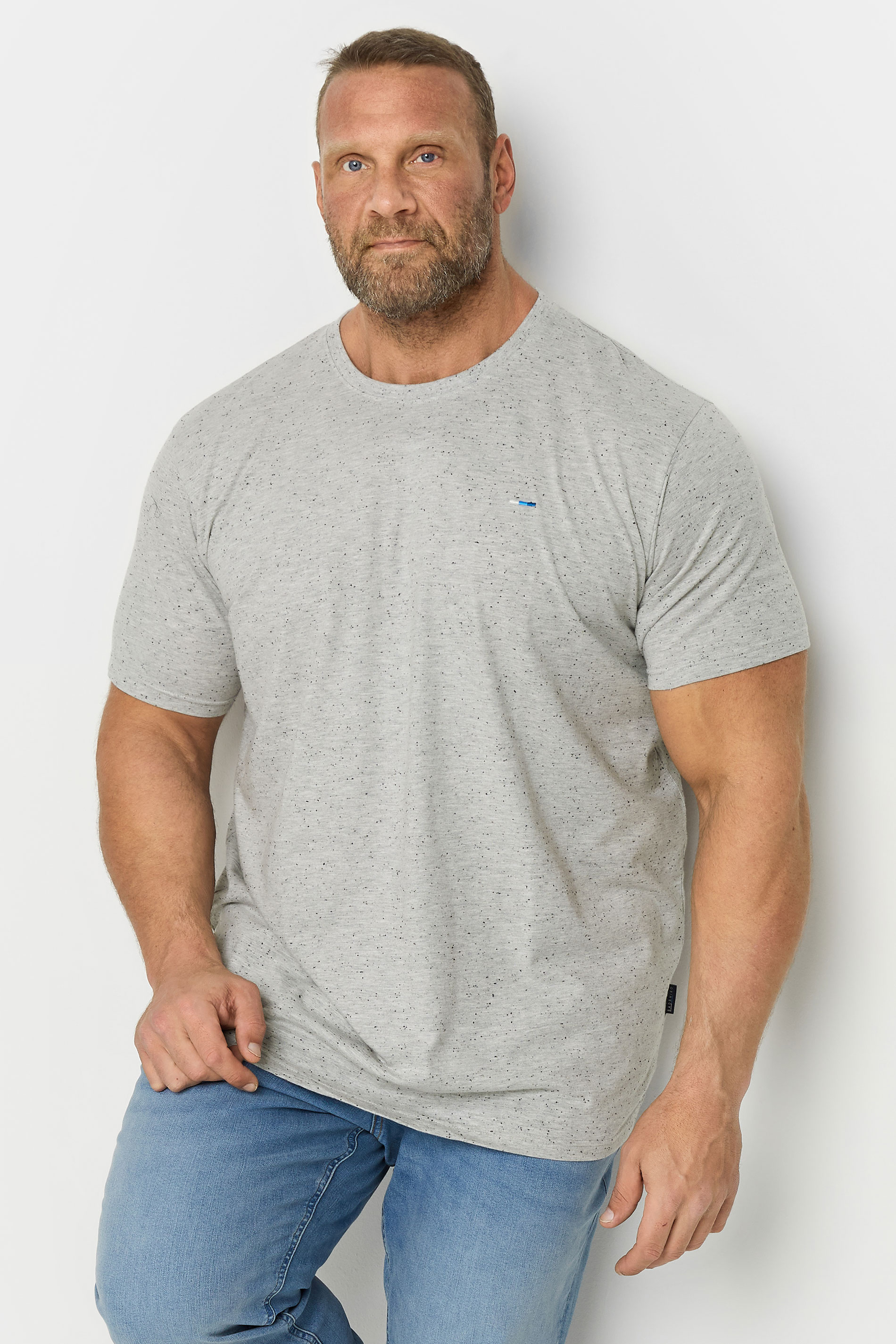 BadRhino Big & Tall Grey Neppy Marl T-Shirt| BadRhino 1