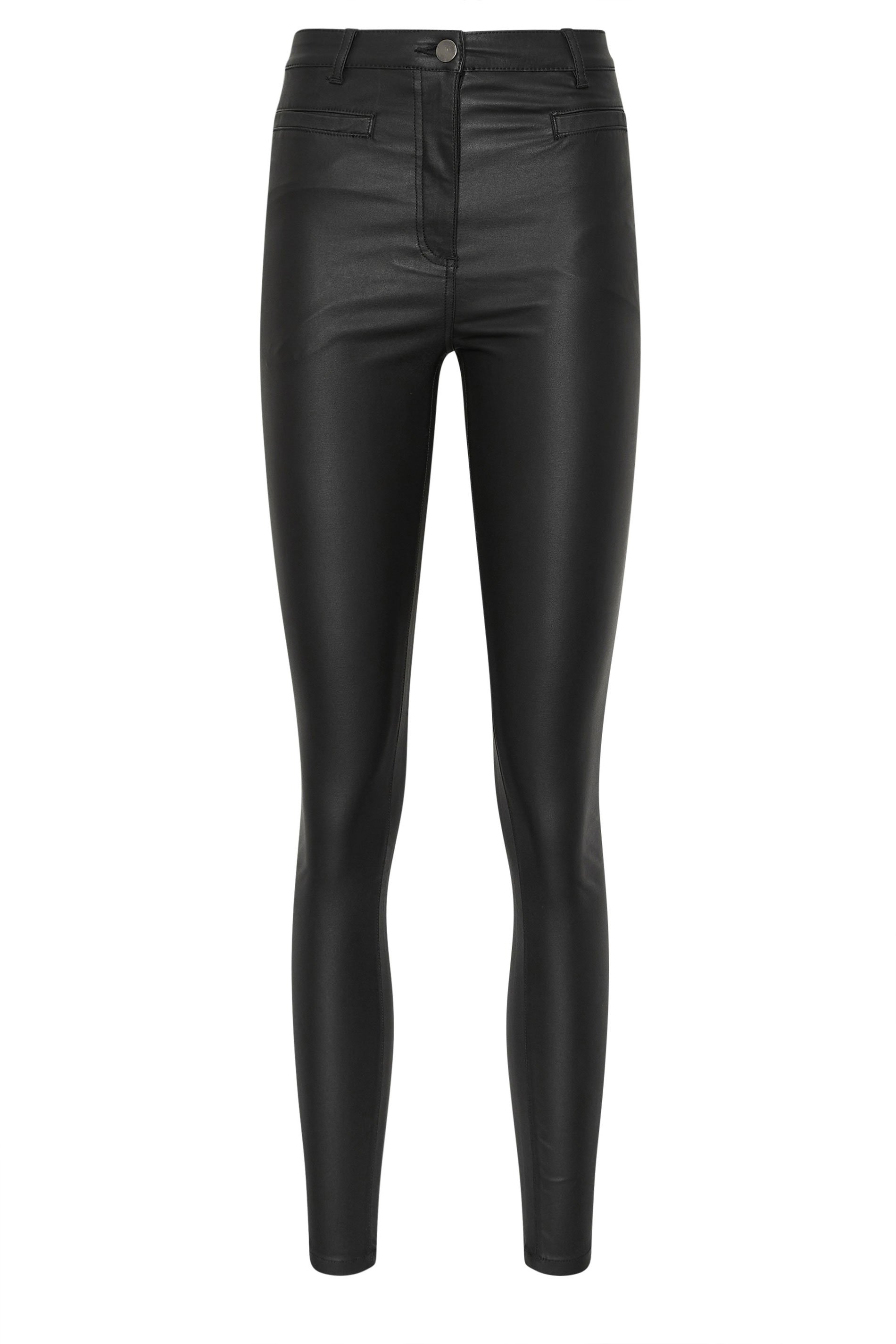 LTS Tall Black Faux Leather Skinny Jeans | Long Tall Sally 5