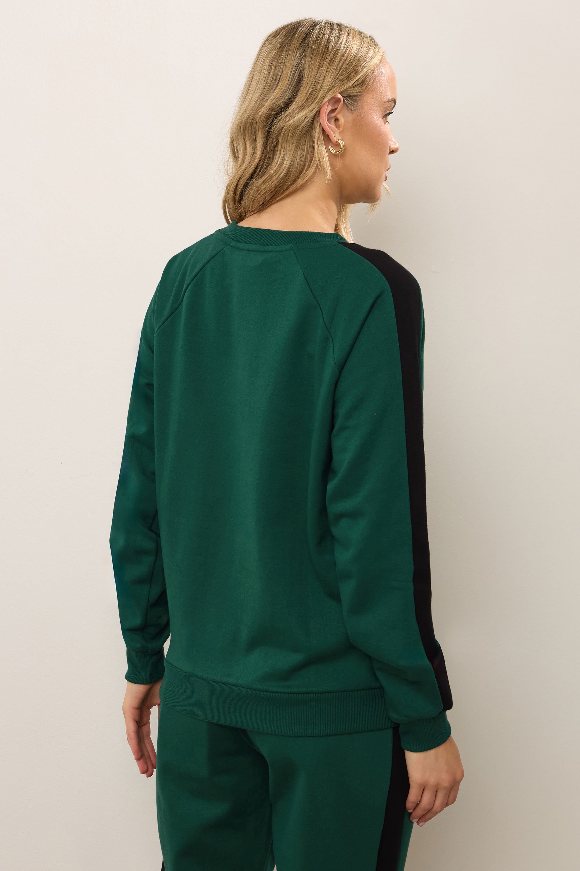 LTS Tall Green Colour Block Sweatshirt | Long Tall Sally 4