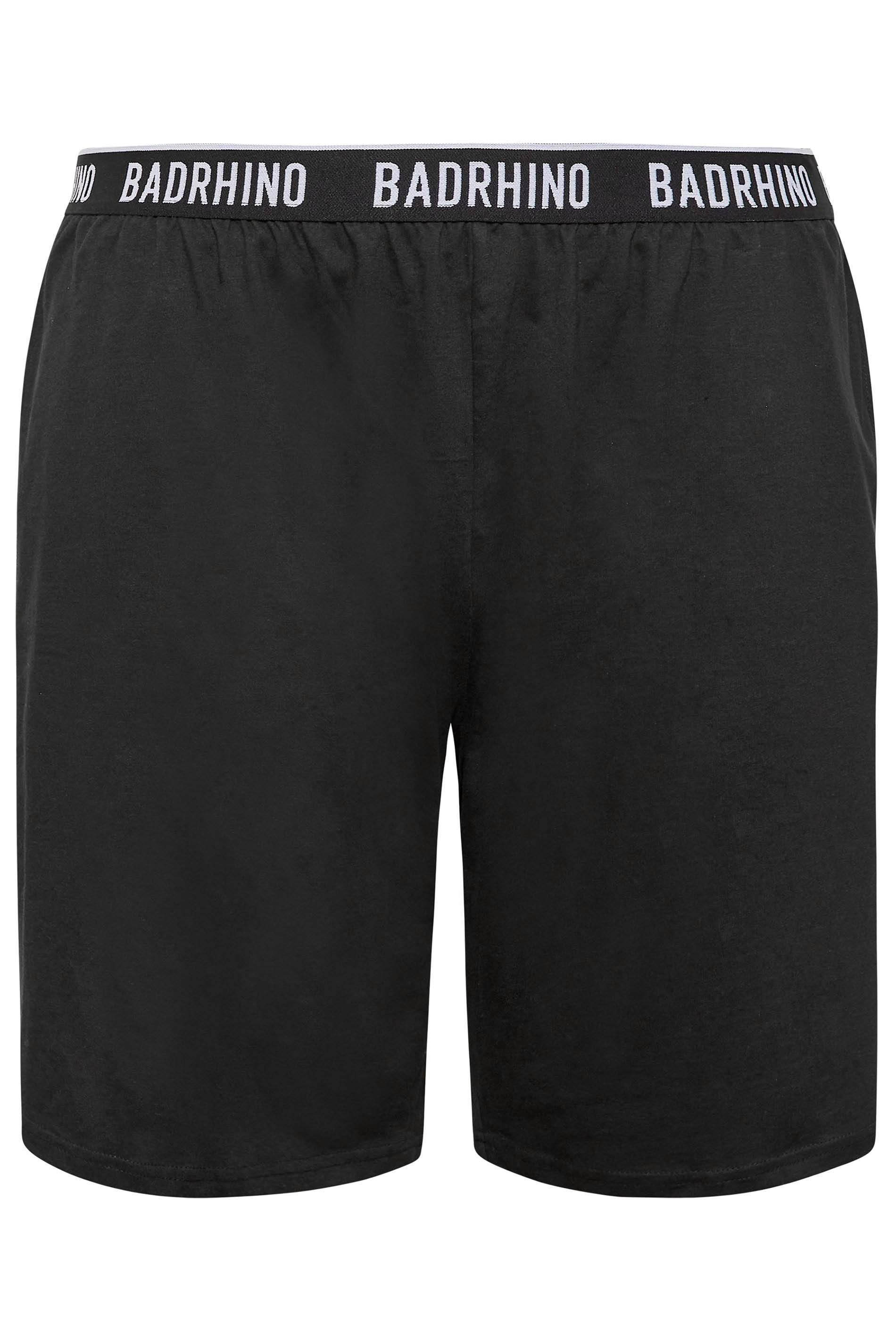 BadRhino Big & Tall Black Lounge Shorts | BadRhino 6