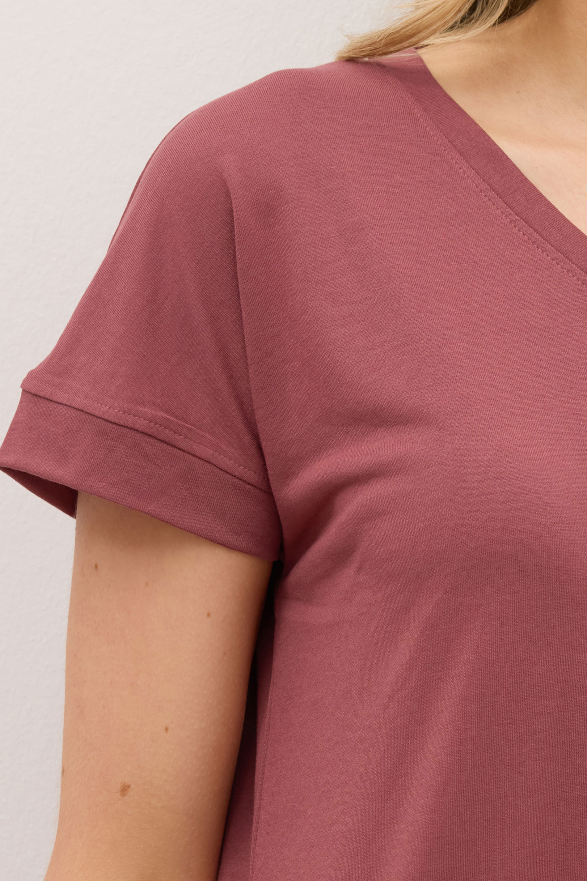 LTS PREMIUM Tall 2 PACK Coral Pink & Blue V-Neck Modal T-Shirts | Long Tall Sally 6