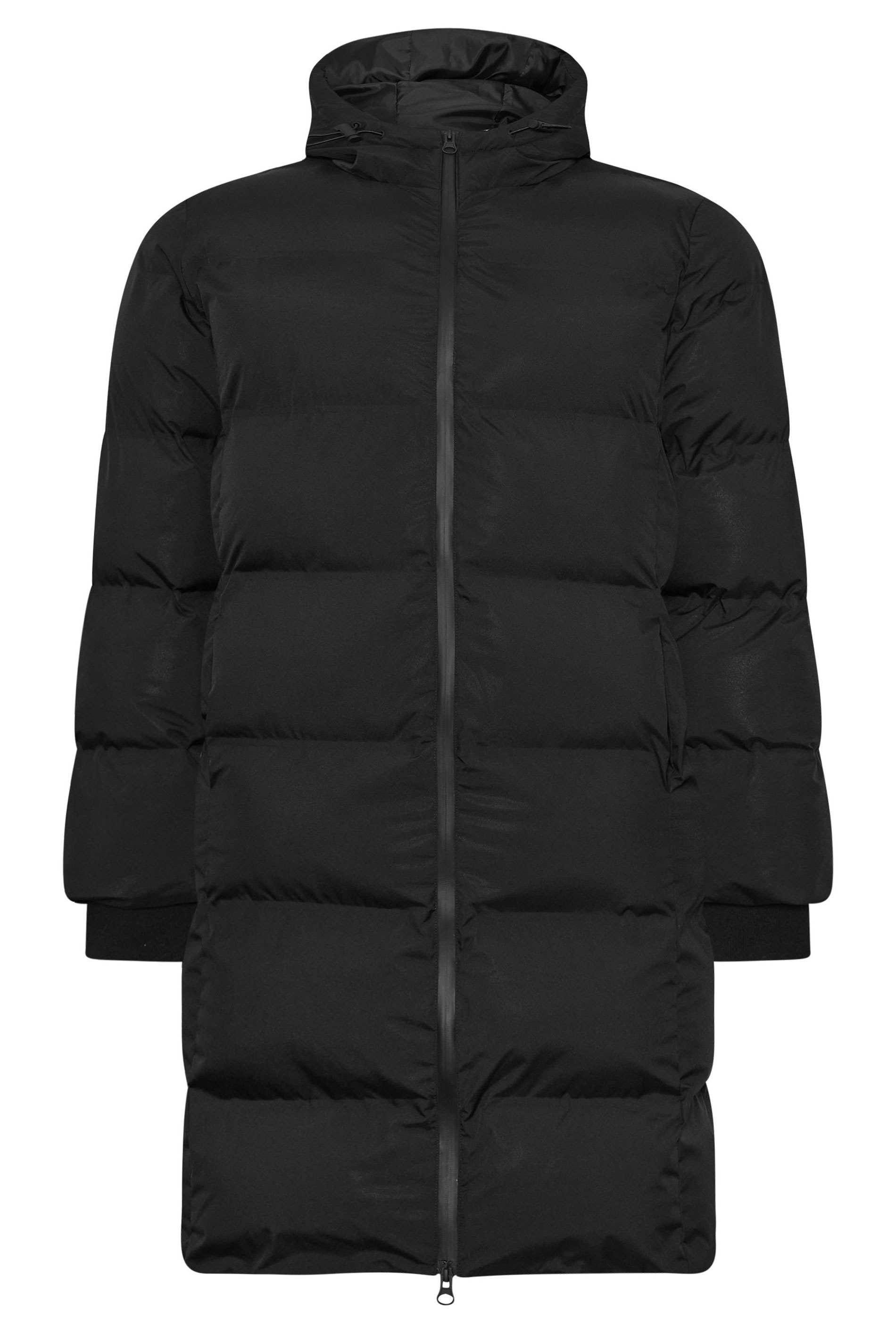 BadRhino Big & Tall Black Seamless Longline Puffer Jacket | BadRhino 5