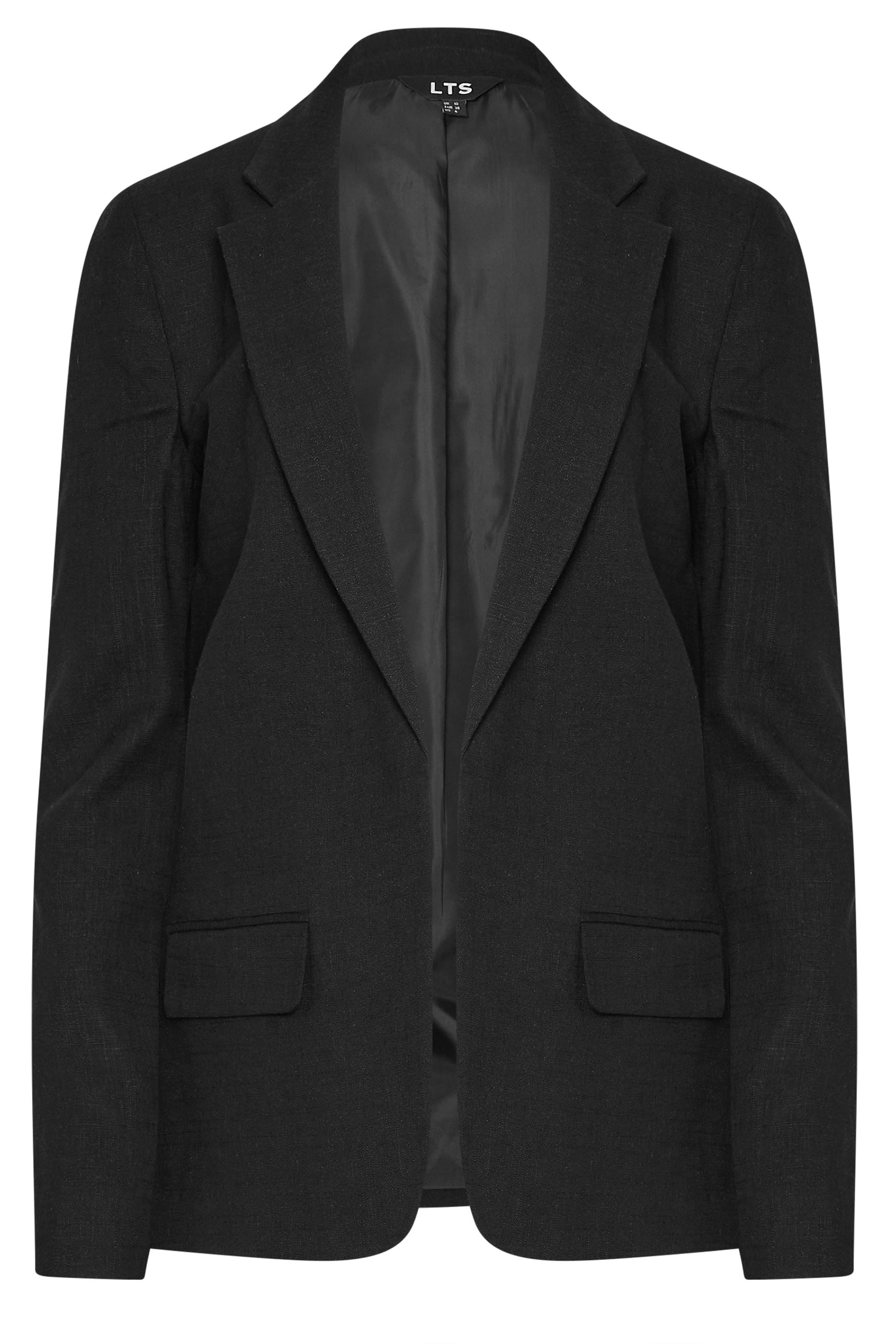 LTS Tall Black Linen Tailored Blazer | Long Tall Sally 7