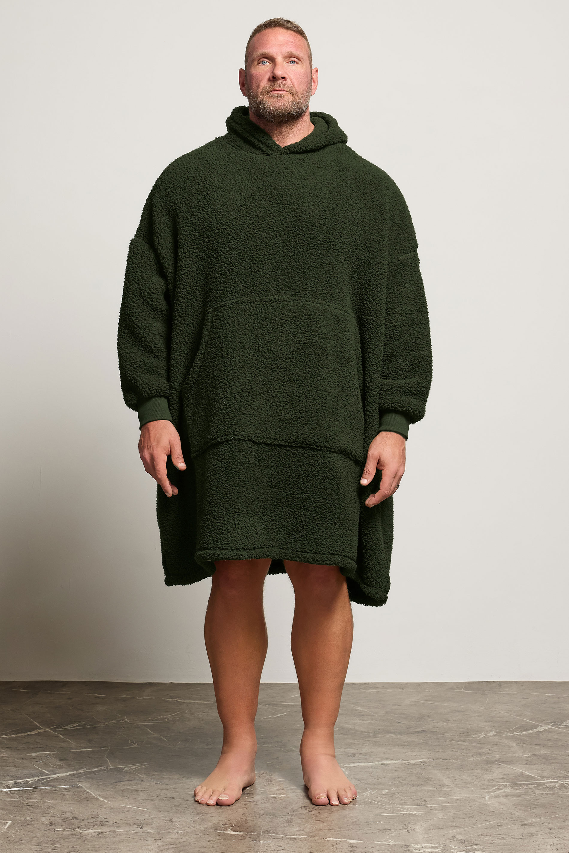 BadRhino Big & Tall Dark Green Super Soft Blanket Hoodie | BadRhino 2