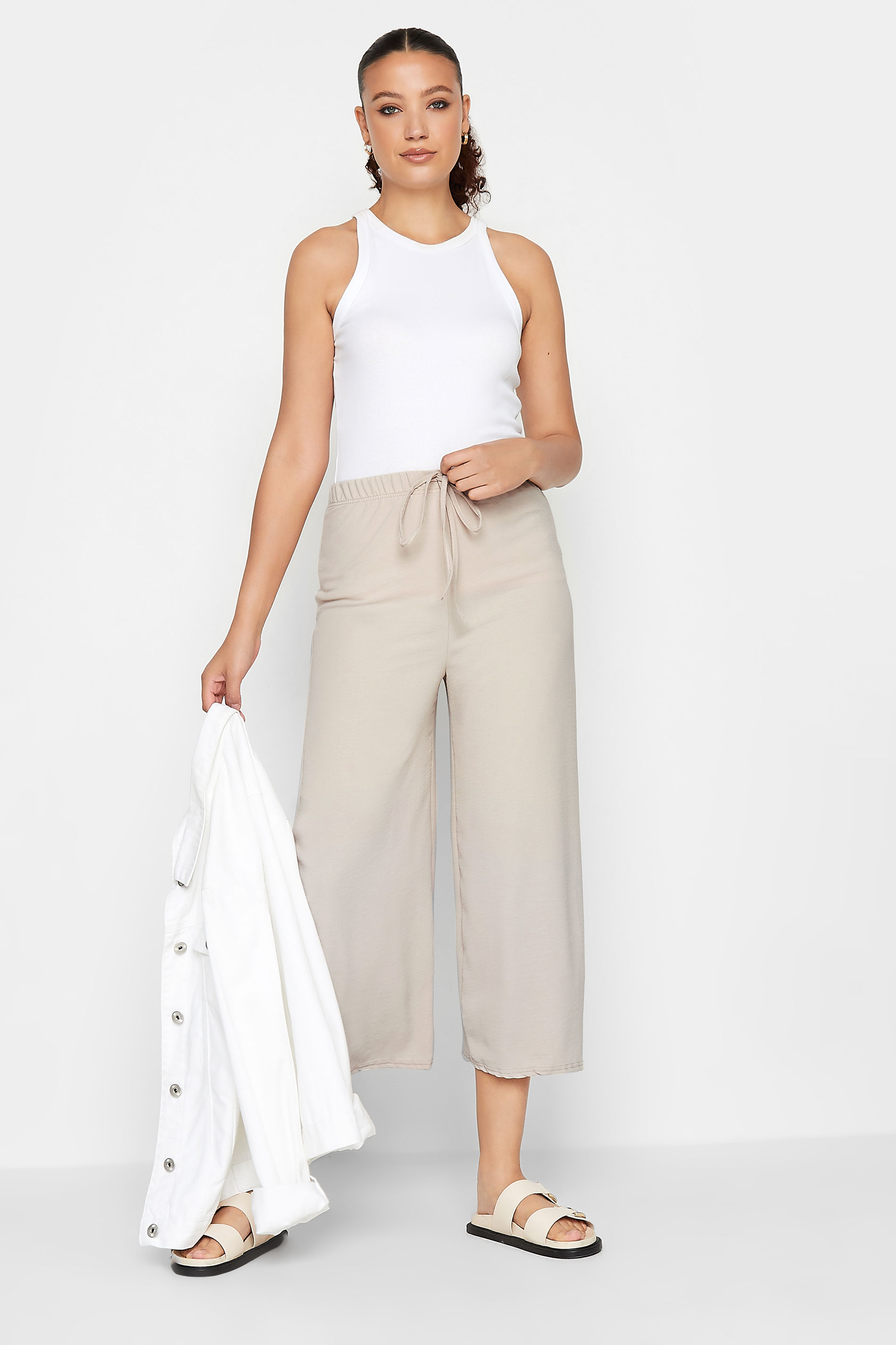 Buy Women's Cream Cropped Trousers Online | Next UK