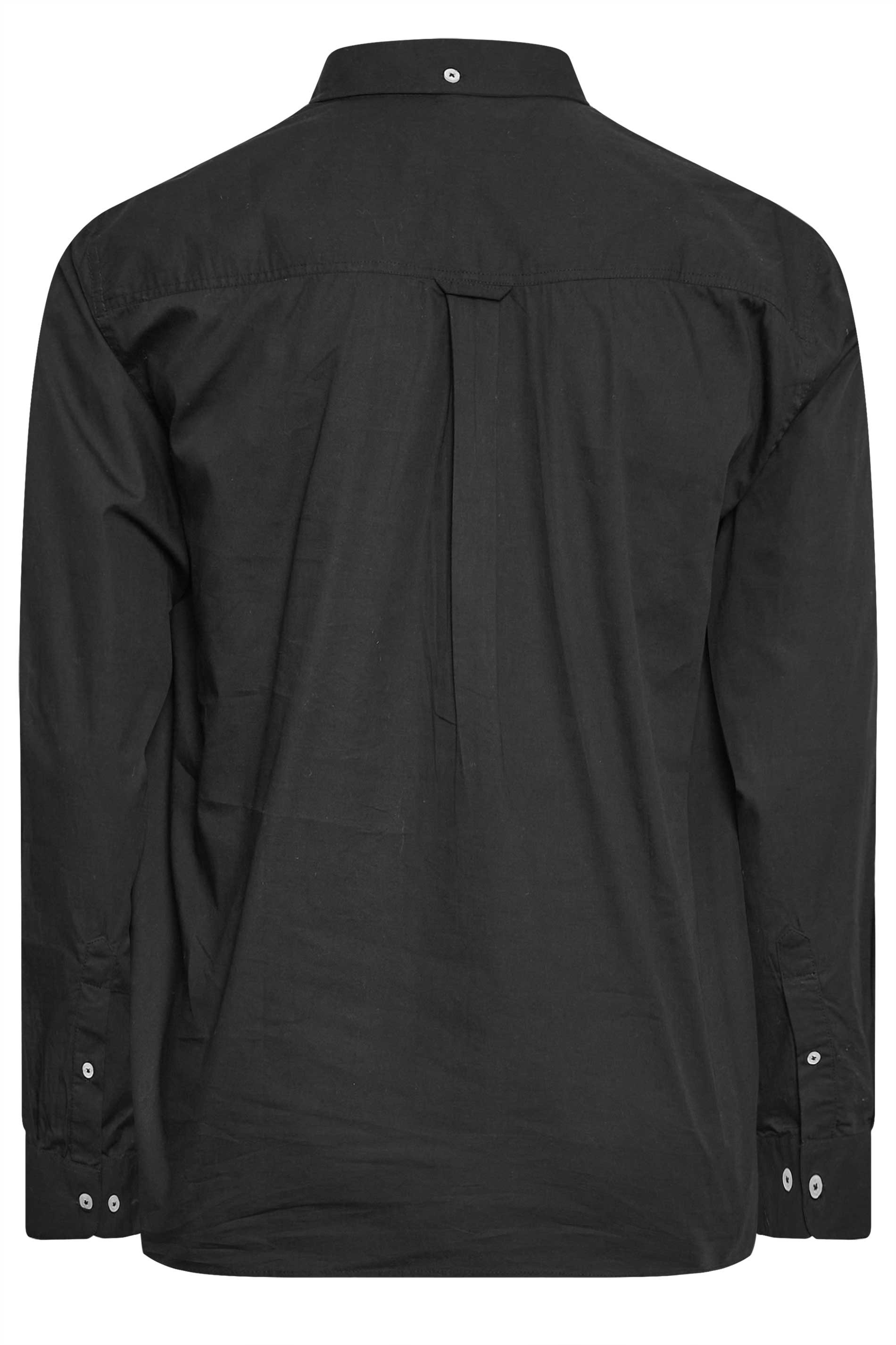 BadRhino Big & Tall 2 PACK Black Poplin Long Sleeve Shirts | BadRhino 4