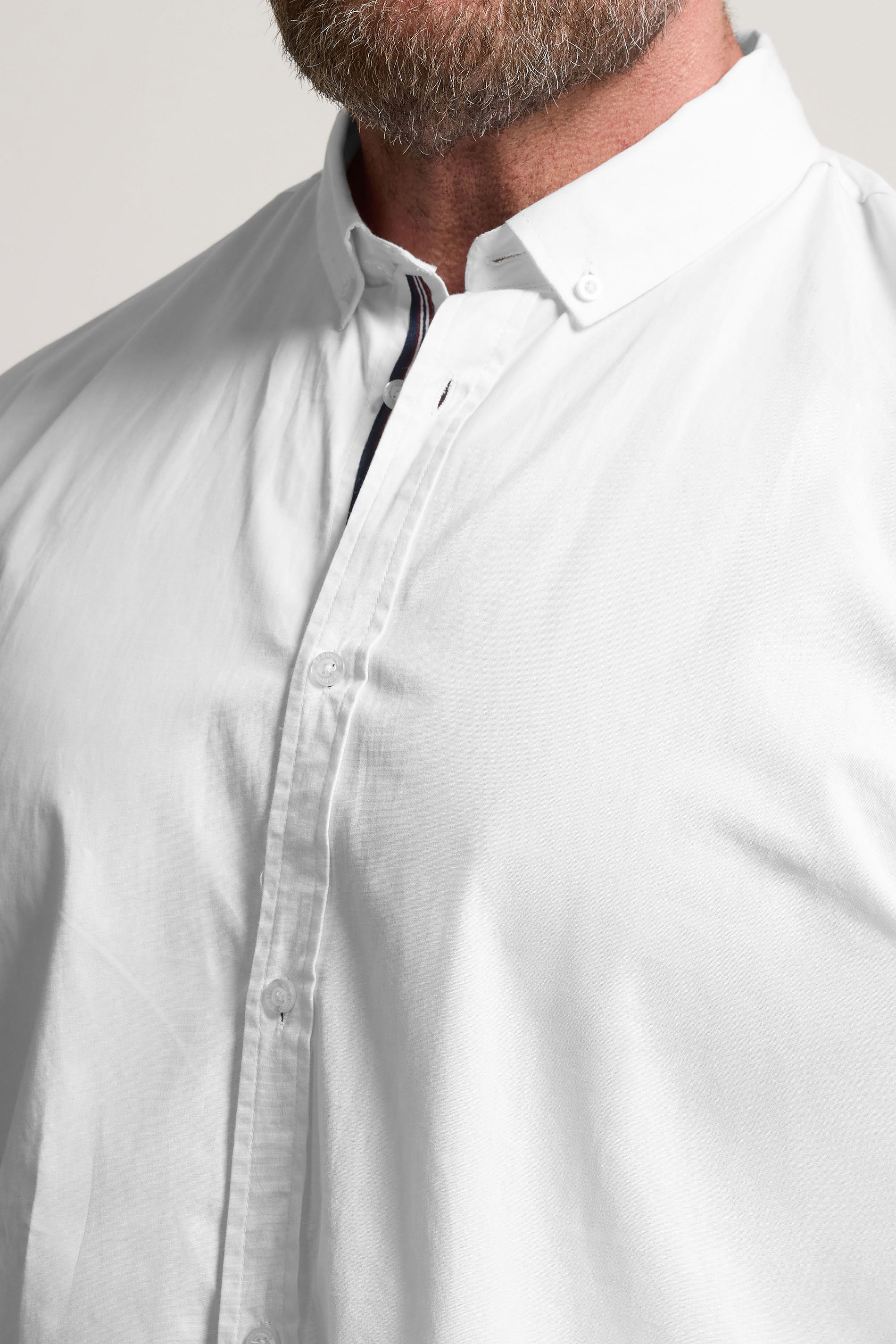 BadRhino Big & Tall White Poplin Short Sleeve Shirt | BadRhino 4