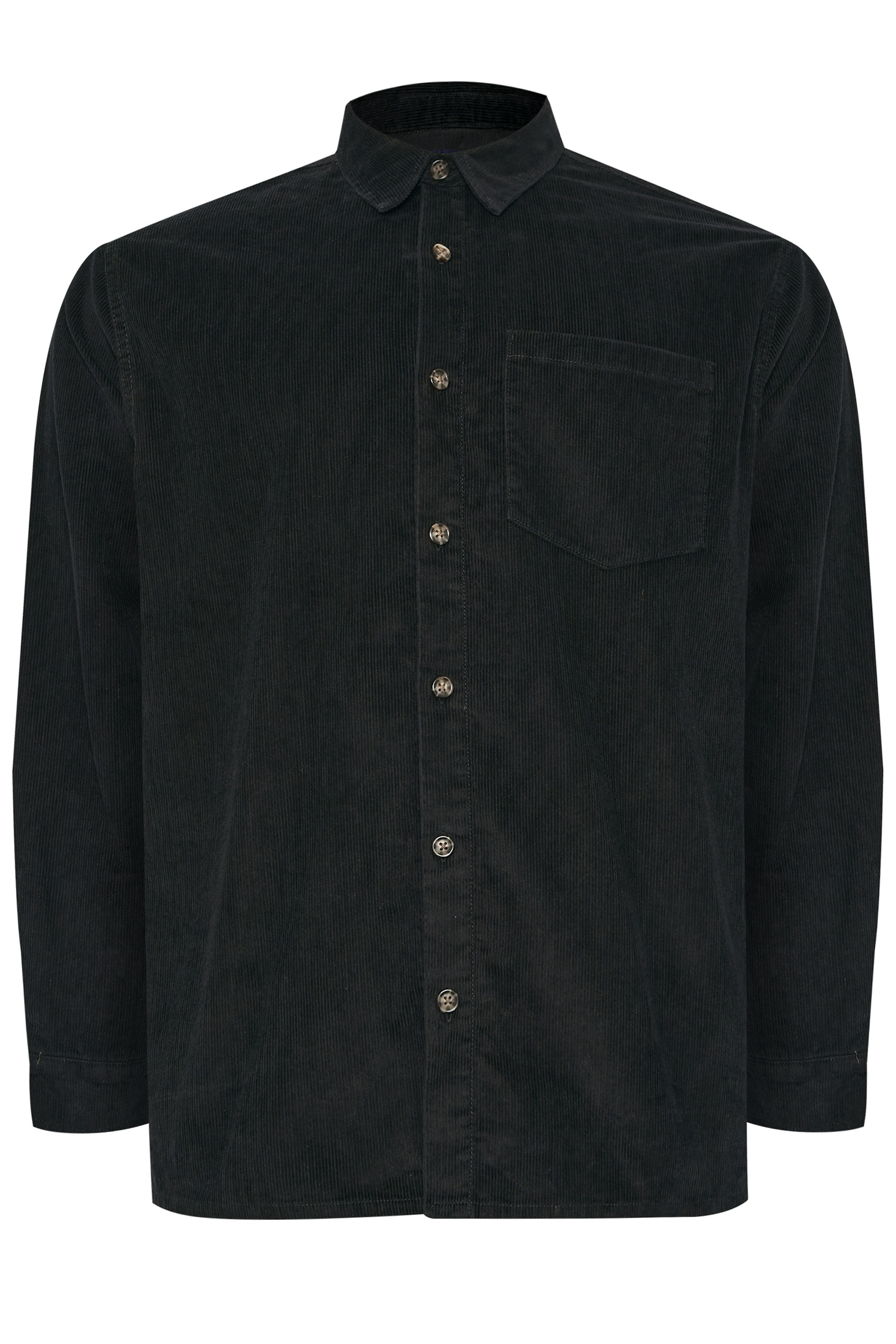 BadRhino Big & Tall Black Corduroy Overshirt | BadRhino 5