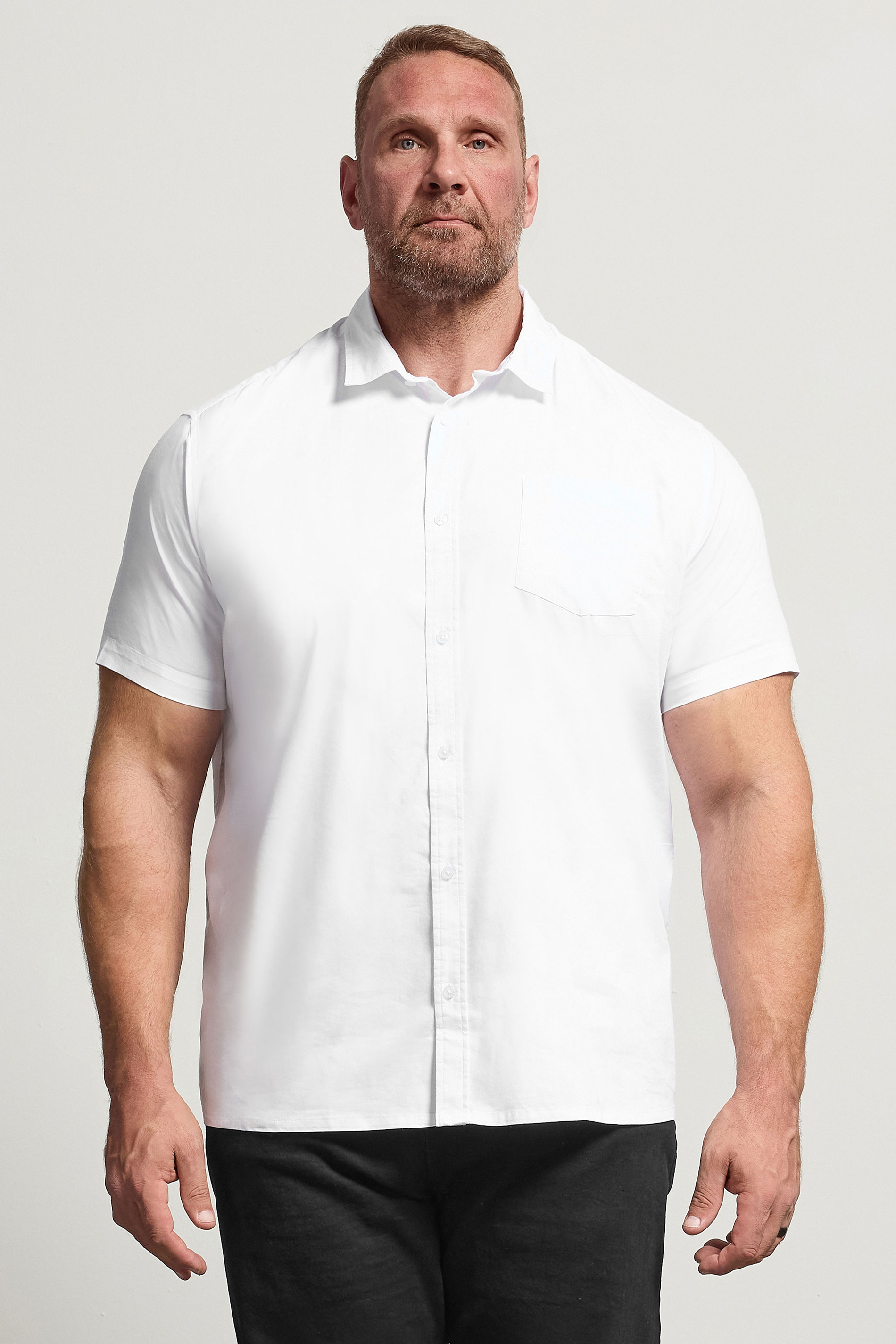 BadRhino Big & Tall White Short Sleeve Shirt | BadRhino 1