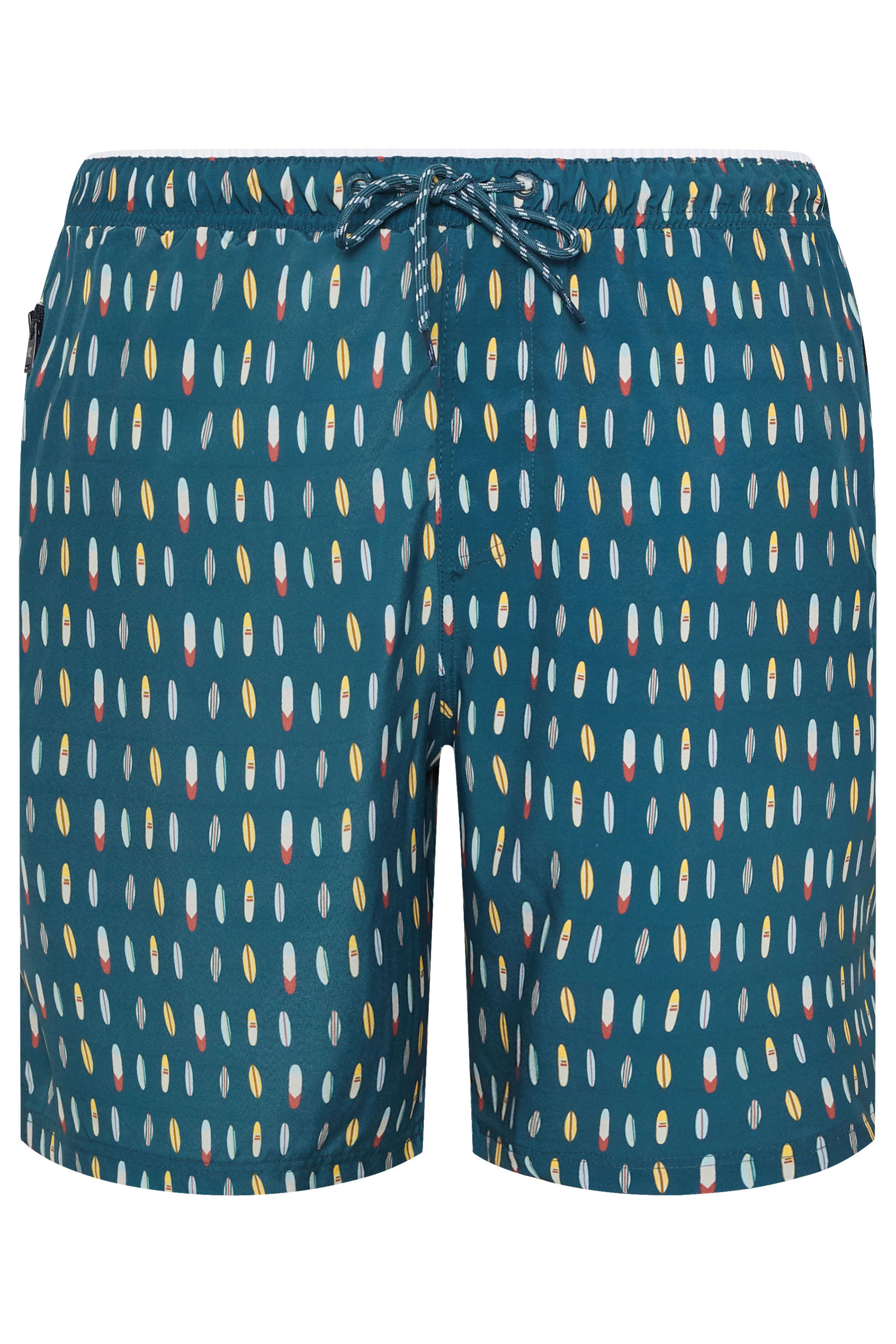 KAM Big & Tall Navy Blue Surf Board Swim Shorts | BadRhino 4