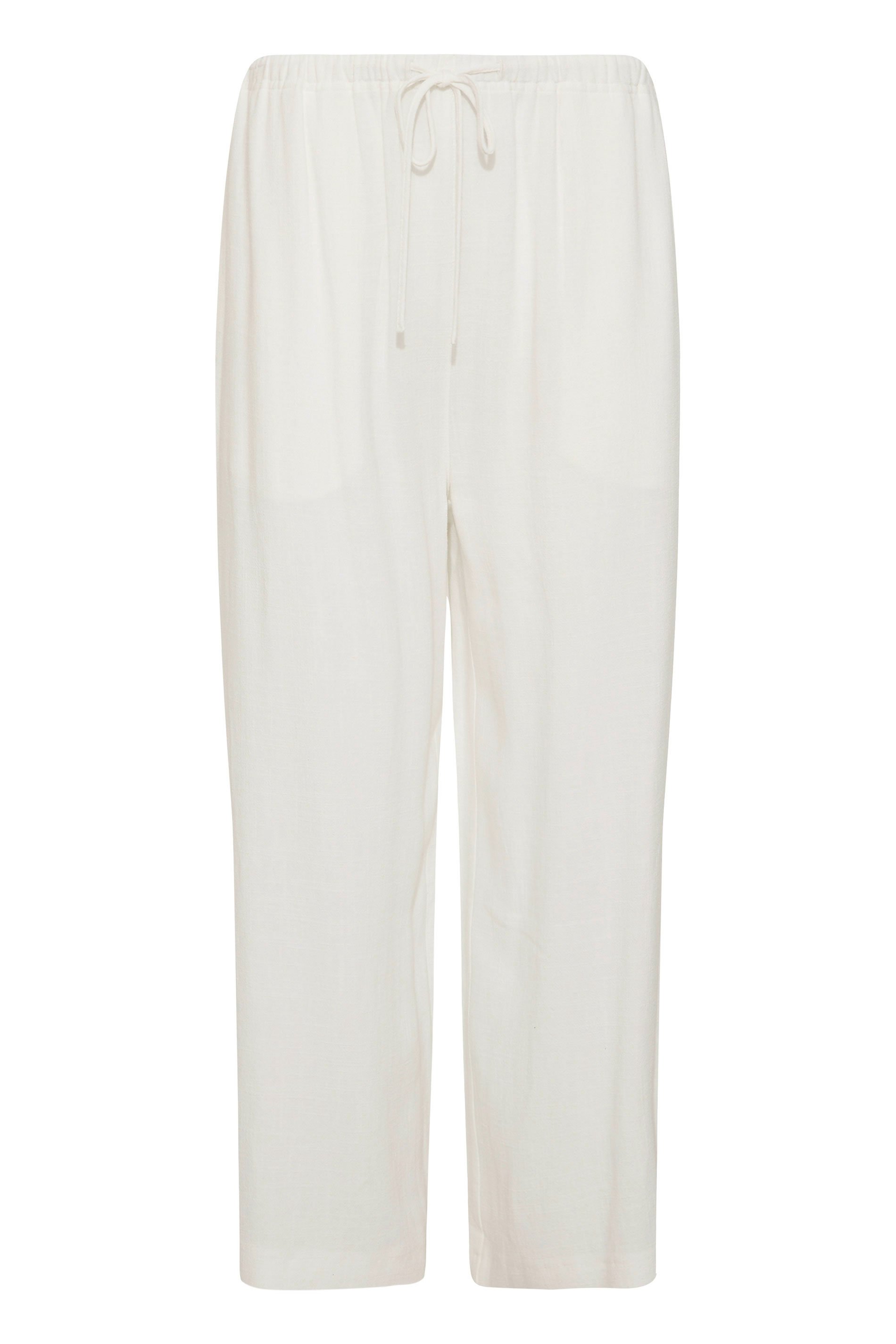 LTS Tall Women's White Linen Tie Waist Cropped Trousers | Long Tall Sally  5
