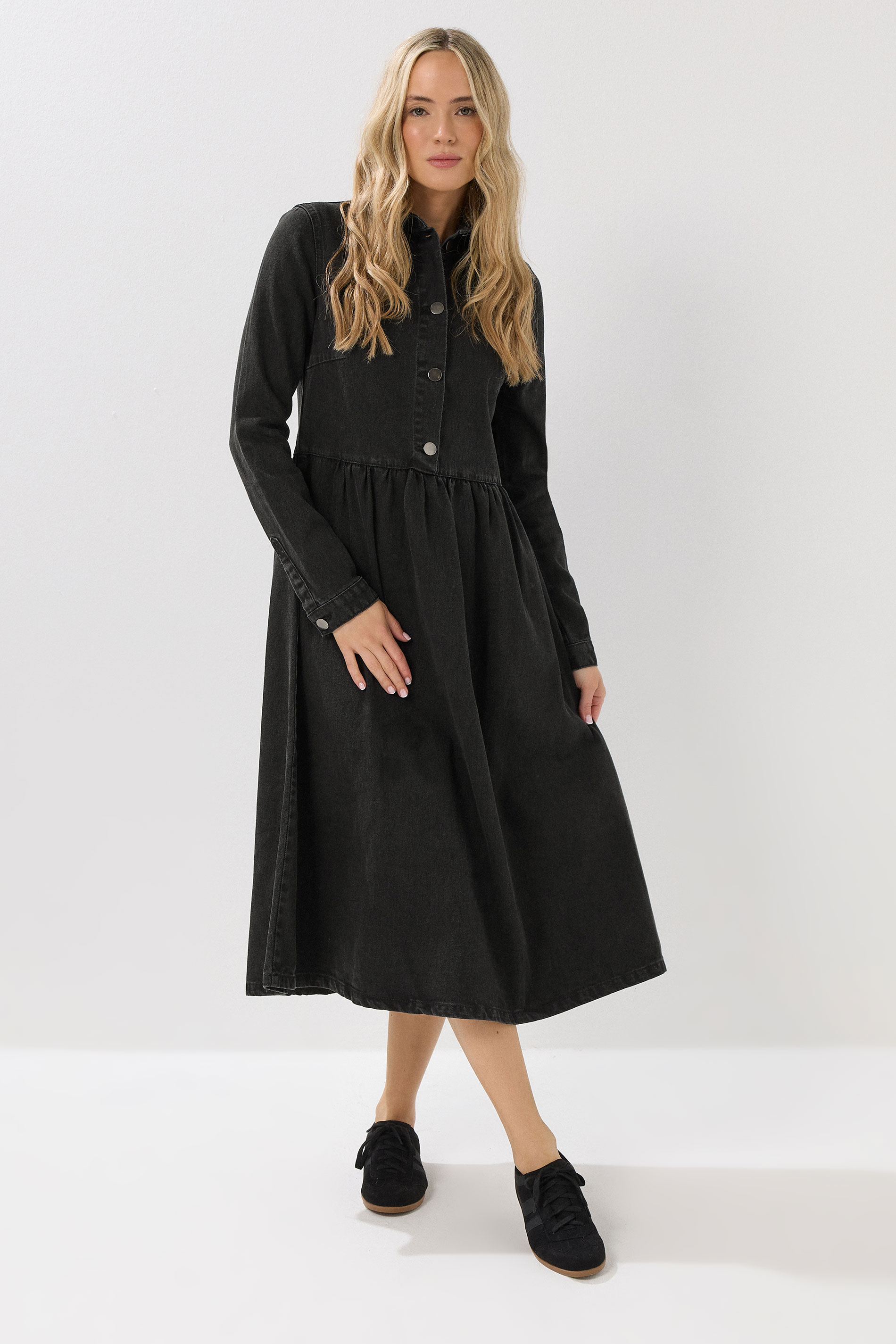 LTS Tall Black Denim Midaxi Dress | Long Tall Sally 3
