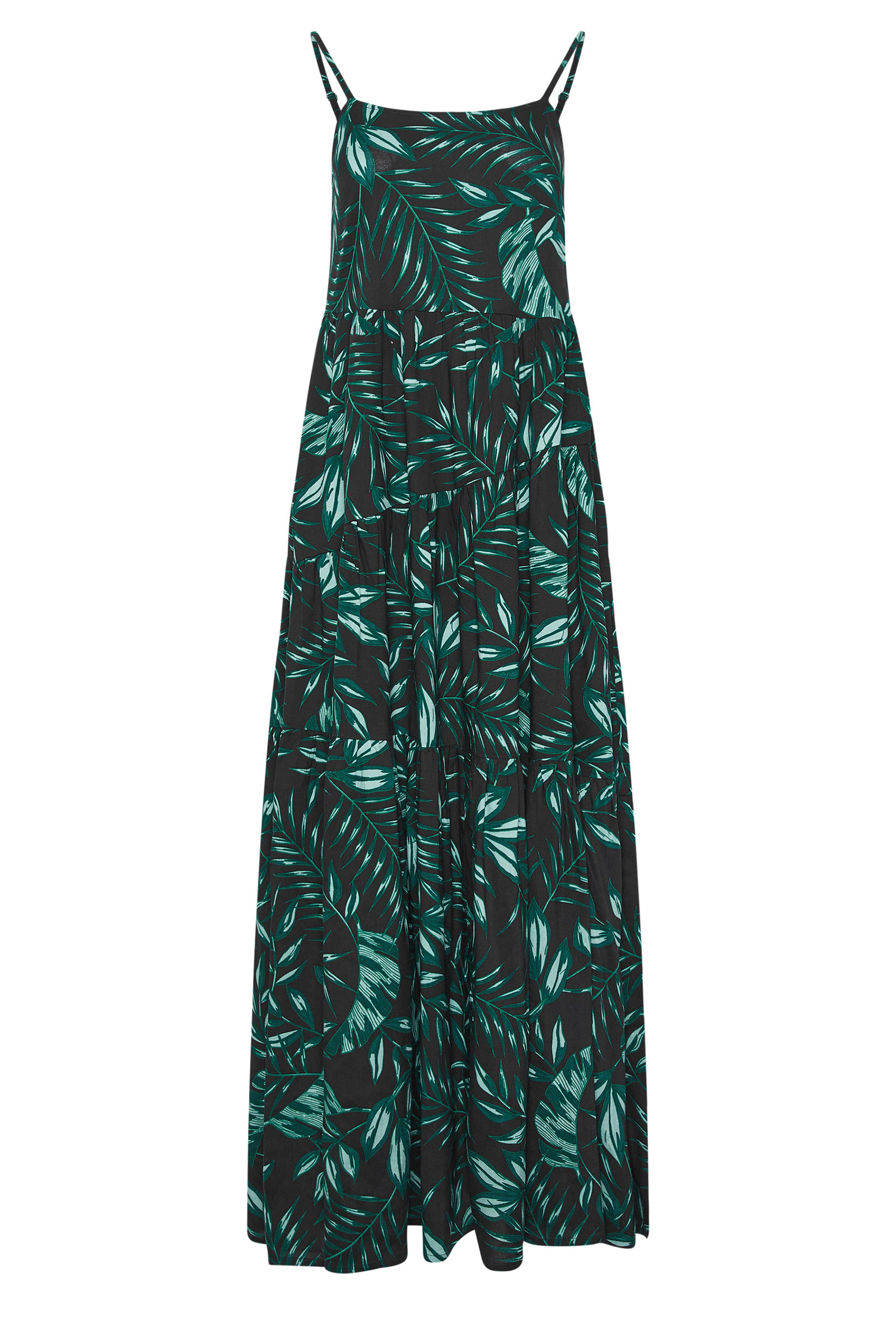 LTS Tall Dark Green Tropical Print Strappy Midaxi Dress | Long Tall Sally 5