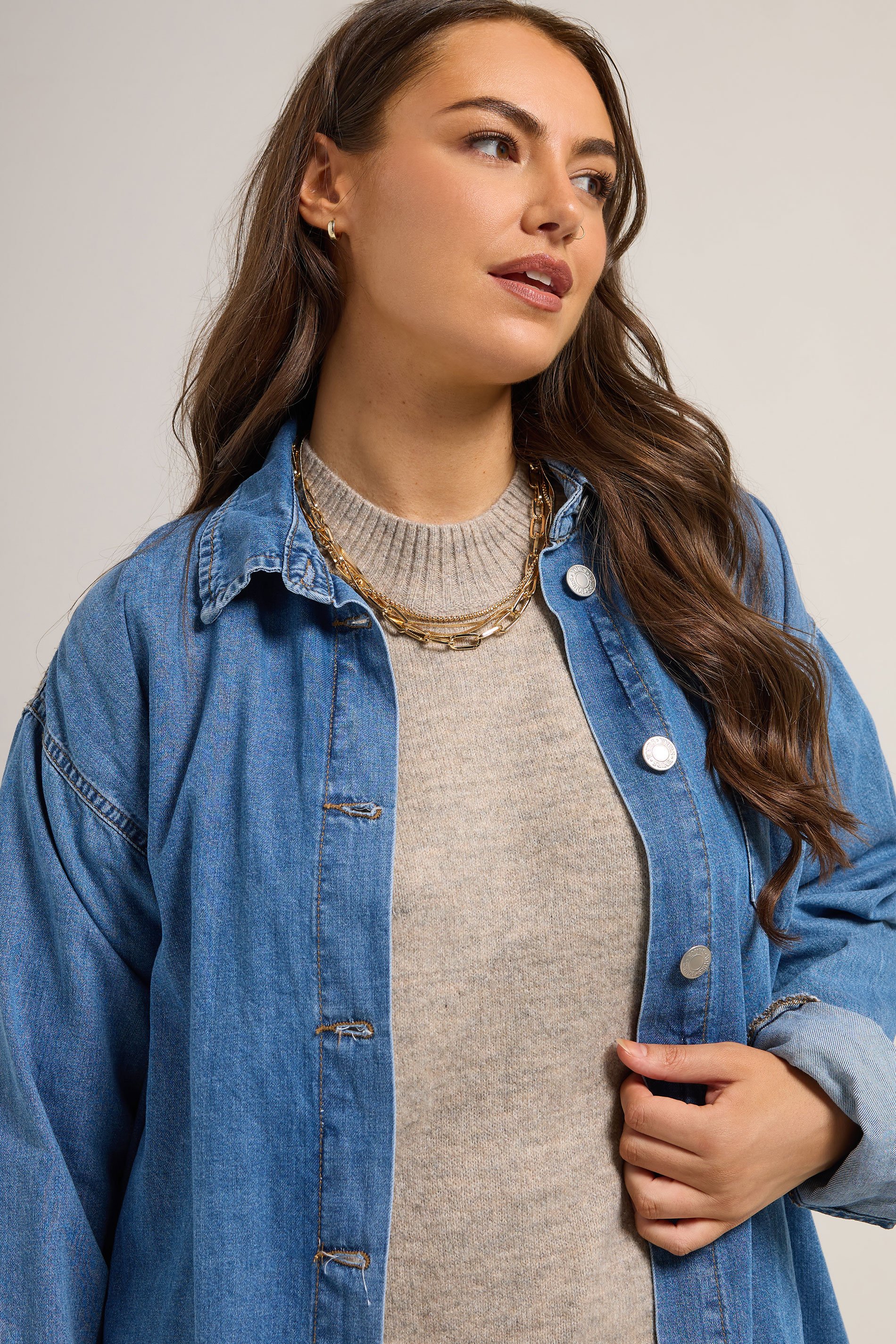 Gold Tone Mixed Chain Twist Necklace | Yours Clothing 2