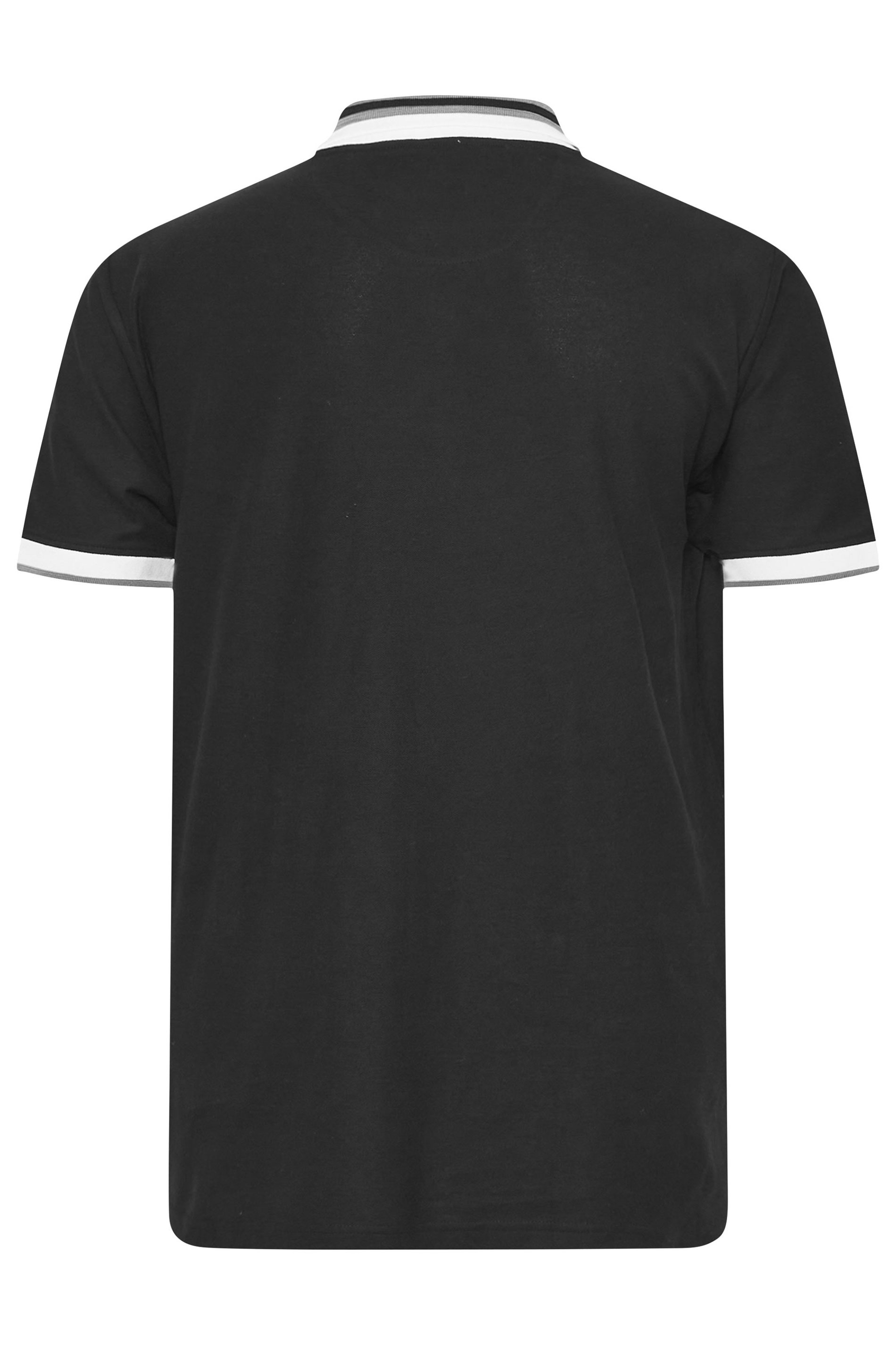 FIRETRAP Big & Tall Black Jersey Polo Shirt | BadRhino 4