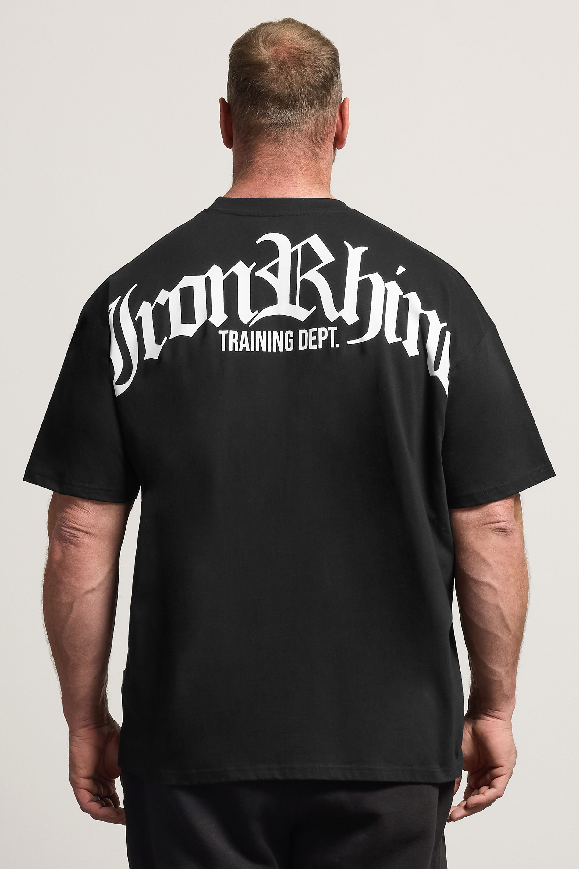 IronRhino Big & Tall Black Old English T-Shirt | BadRhino 2
