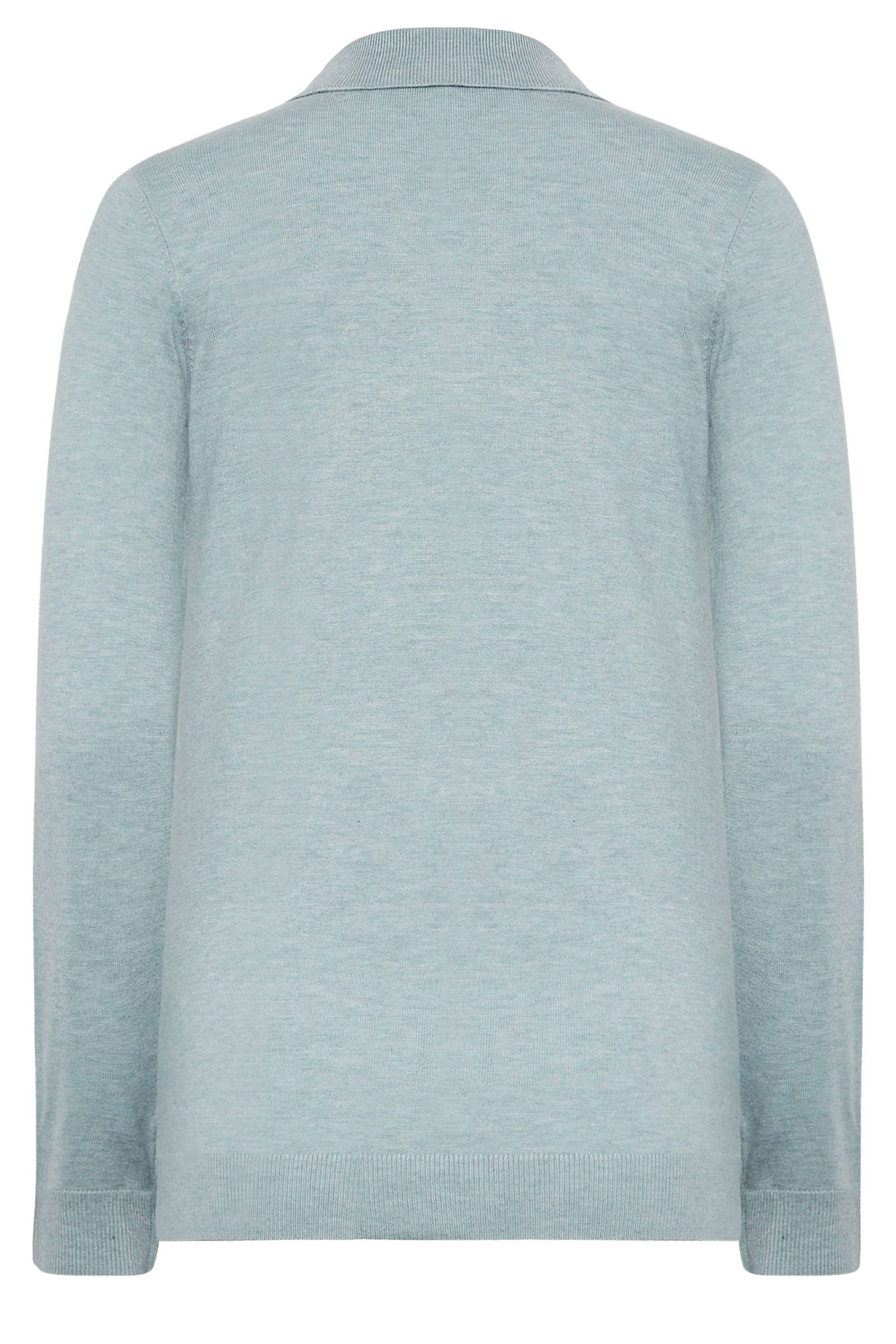 LTS Tall Light Blue Long Sleeve Polo Neck Jumper | Long Tall Sally 7