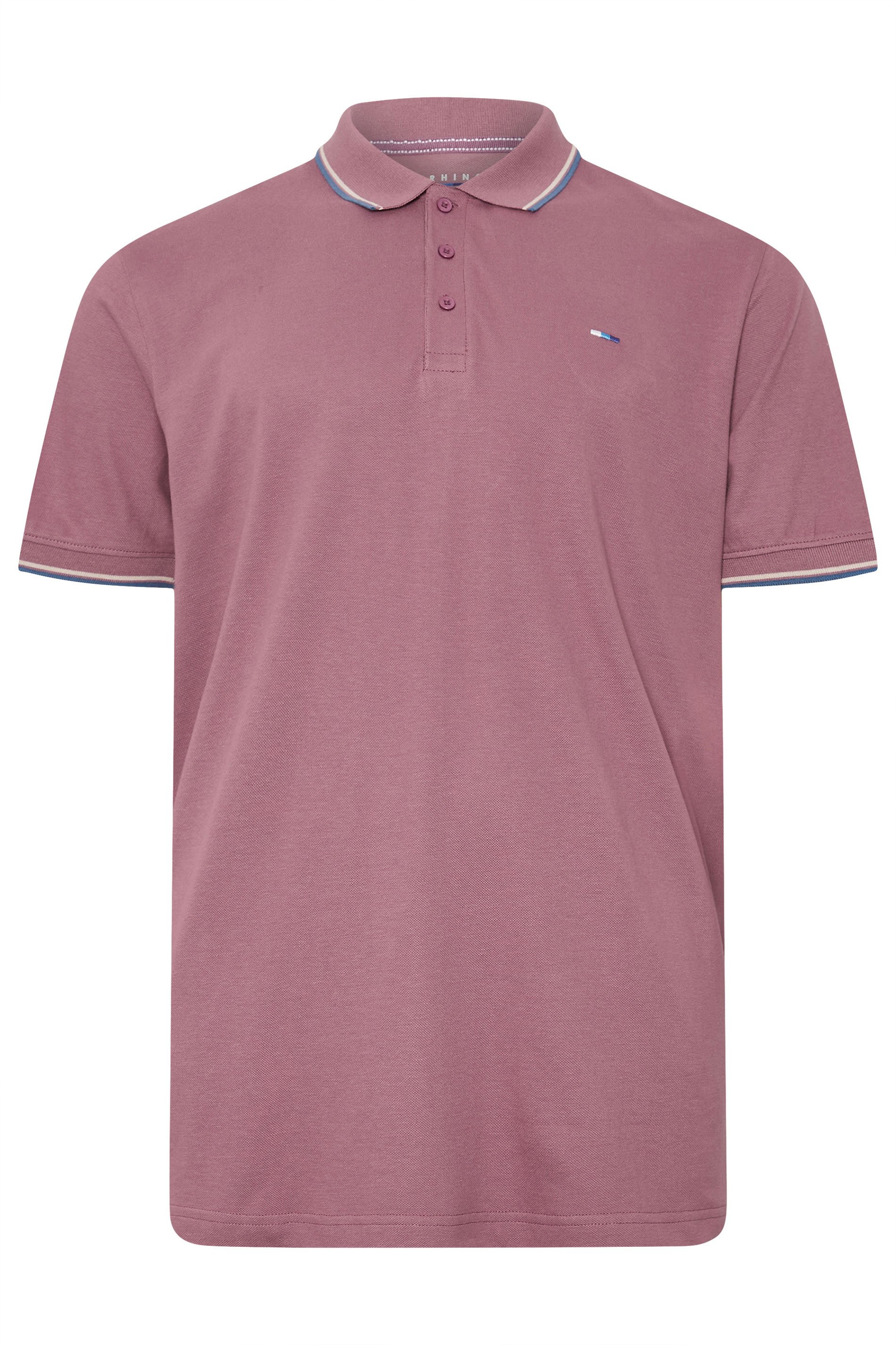 BadRhino Big & Tall Purple Tipped Polo Shirt | BadRhino 6
