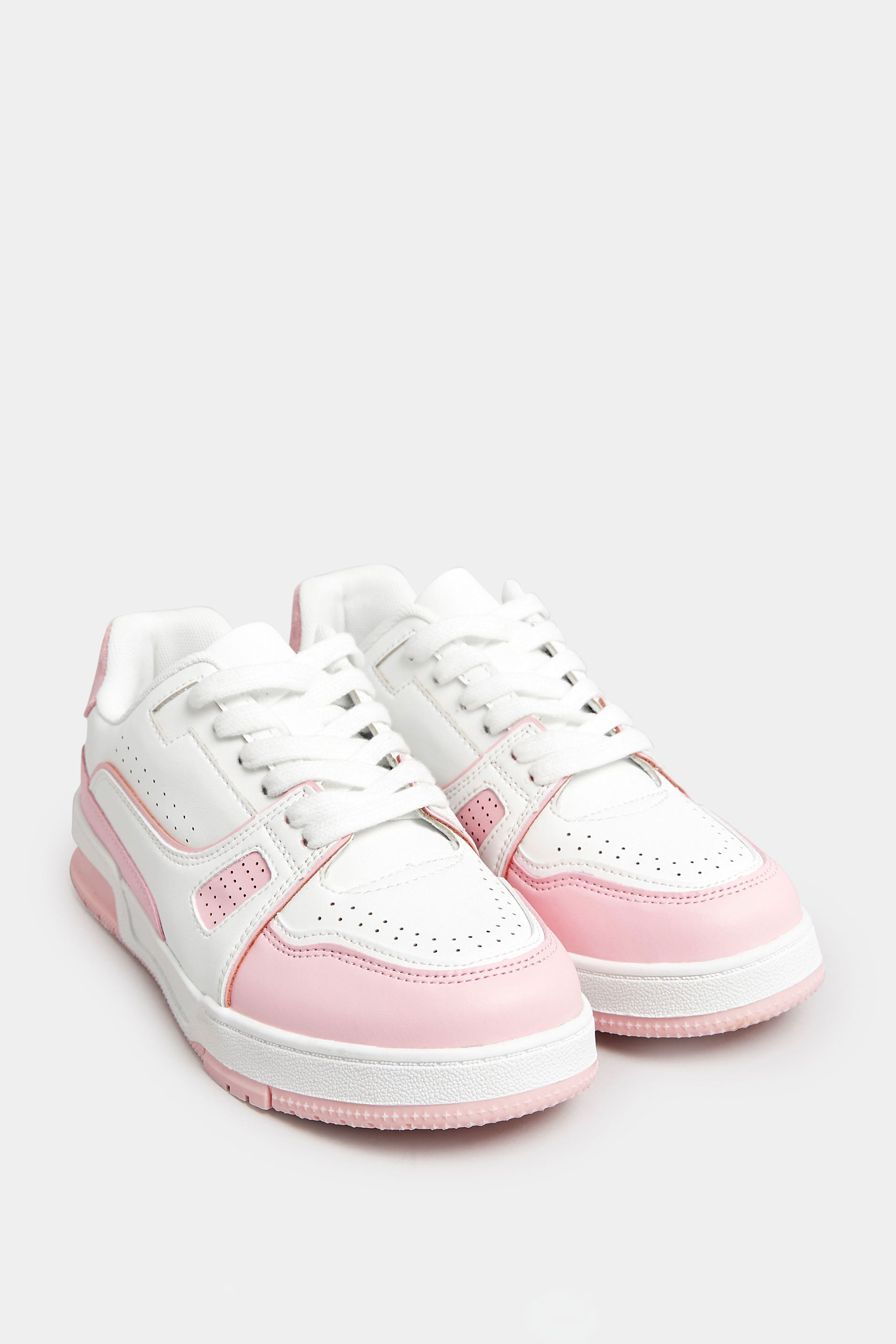 Pink Chunky Trainers In Extra Wide EEE Fit | Yours Clothing  2