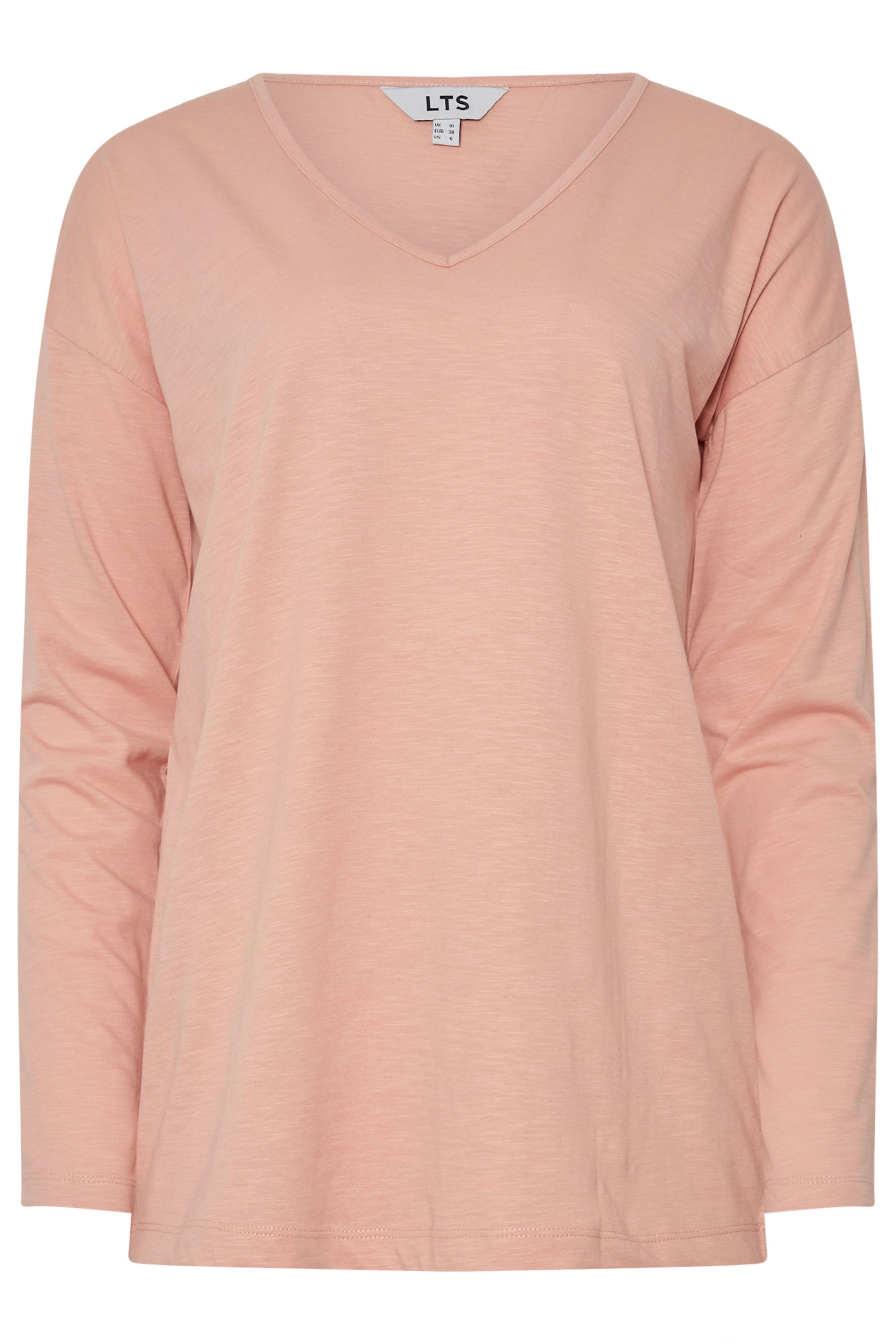 LTS Tall 2 PACK Blue & Coral Pink Long Sleeve T-Shirts | Long Tall Sally 9