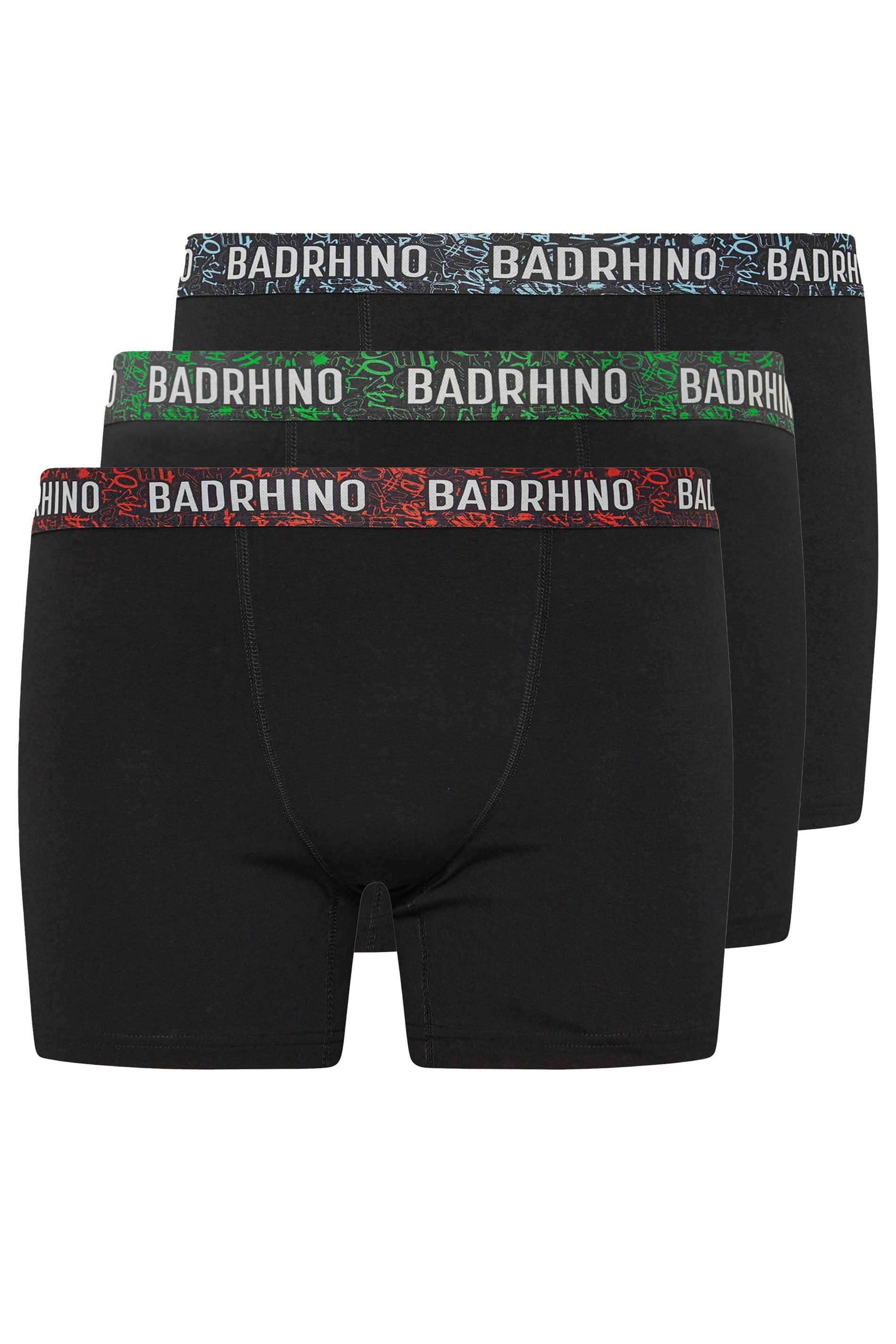 BadRhino Big & Tall 3 PACK Black Graffiti Design Boxers | BadRhino 4