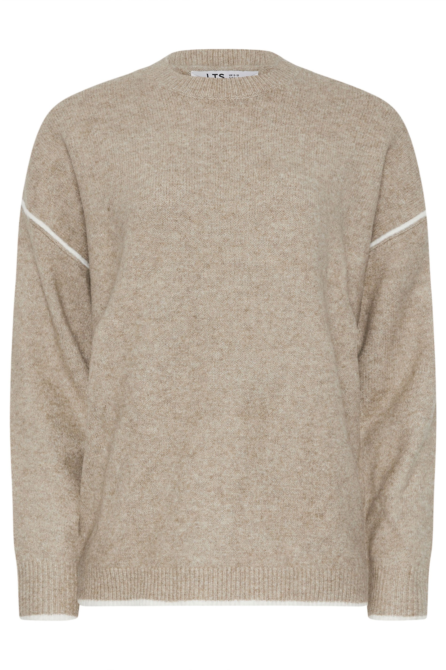 LTS Tall Natural Brown Contrast Piping Jumper | Long Tall Sally 6
