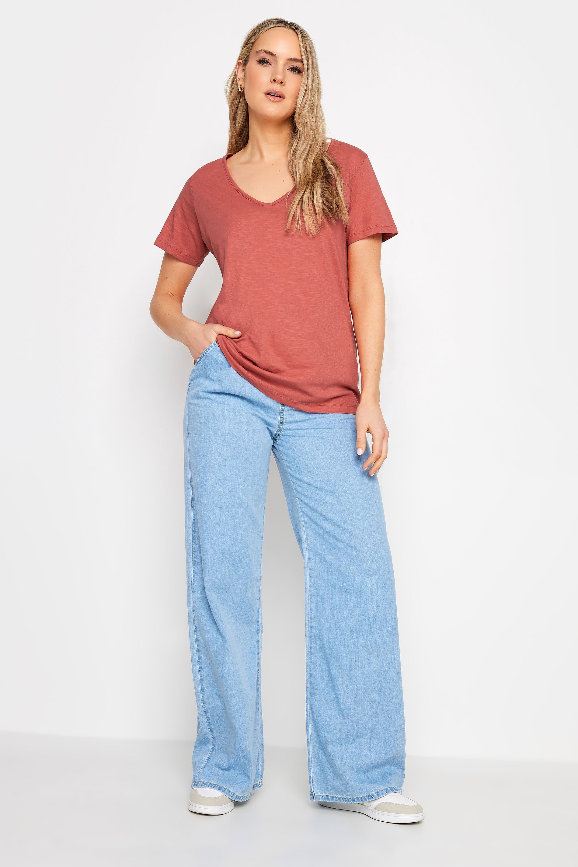 LTS Tall Womens 3 PACK Cream & Khaki Green Stripe Short Sleeve T-Shirts | Long Tall Sally 5