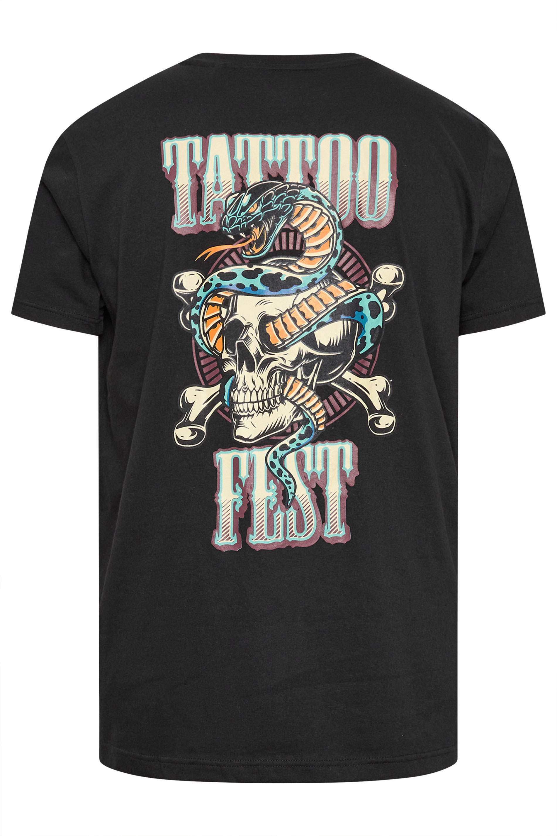BadRhino Big & Tall Black 'Tattoo Fest' Graphic Print T-Shirt | BadRhino 8