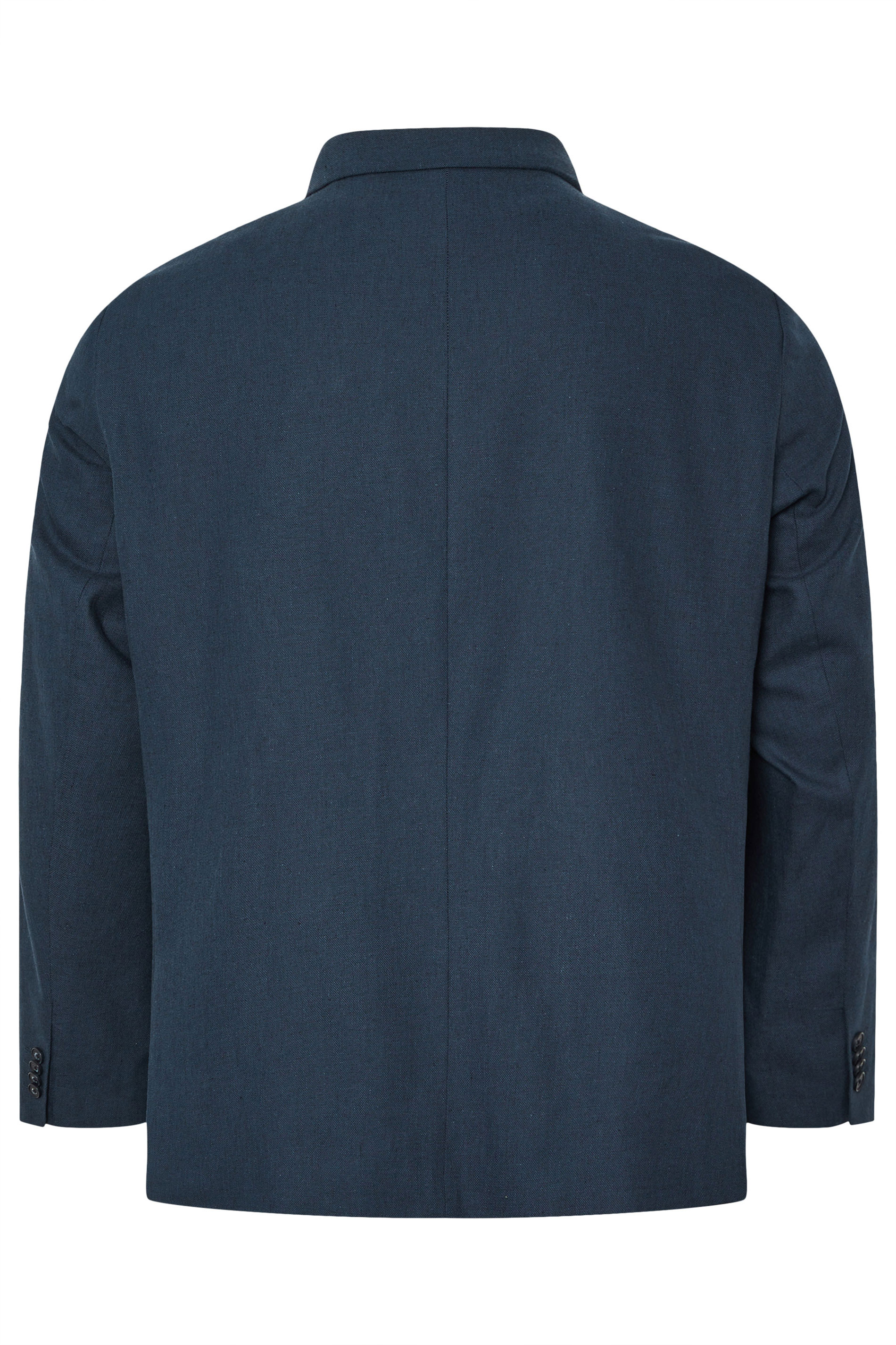 BadRhino Tailoring Big & Tall Navy Blue Linen Suit Jacket | BadRhino 9