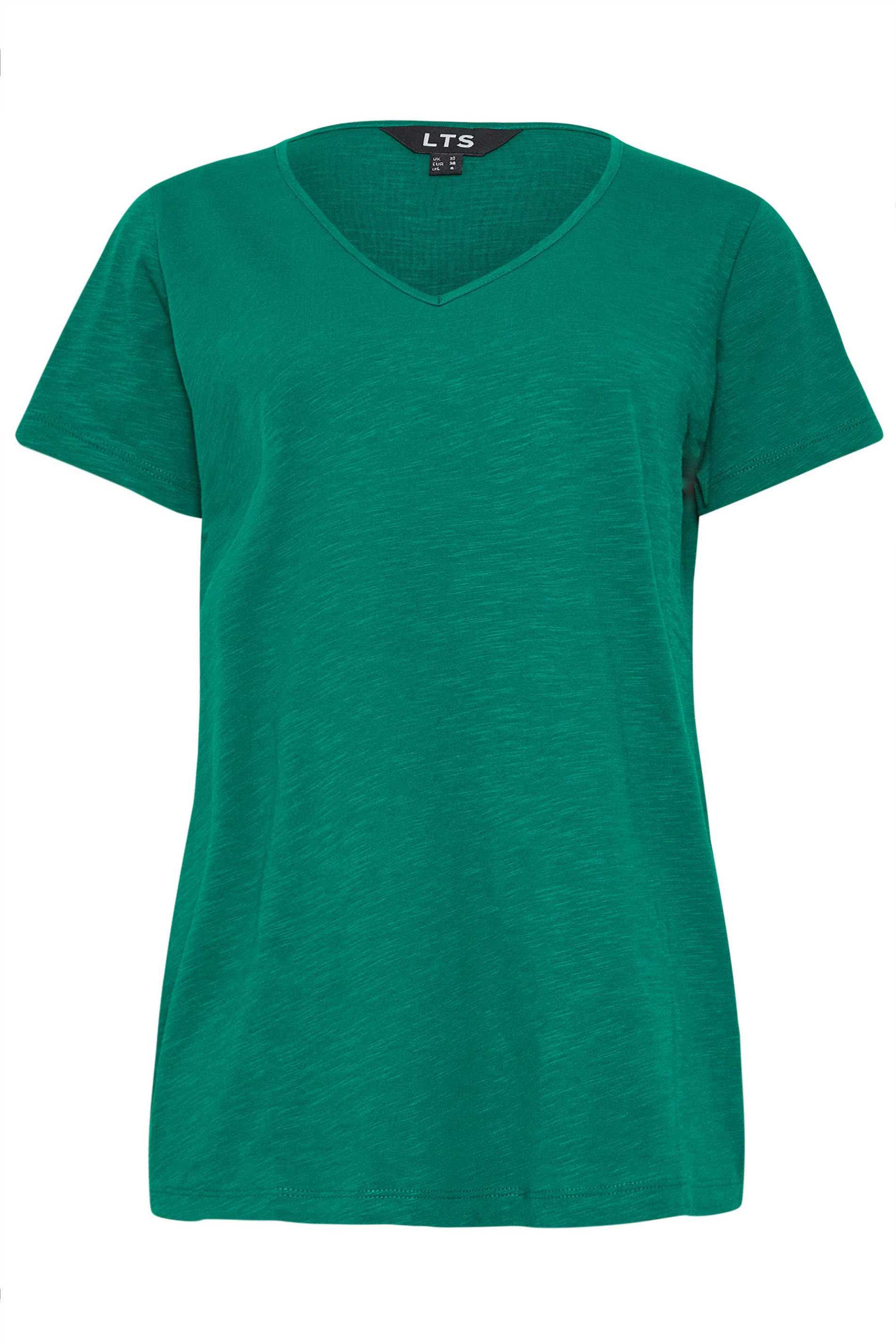 LTS Tall Womens Green V-Neck T-Shirt | Long Tall Sally