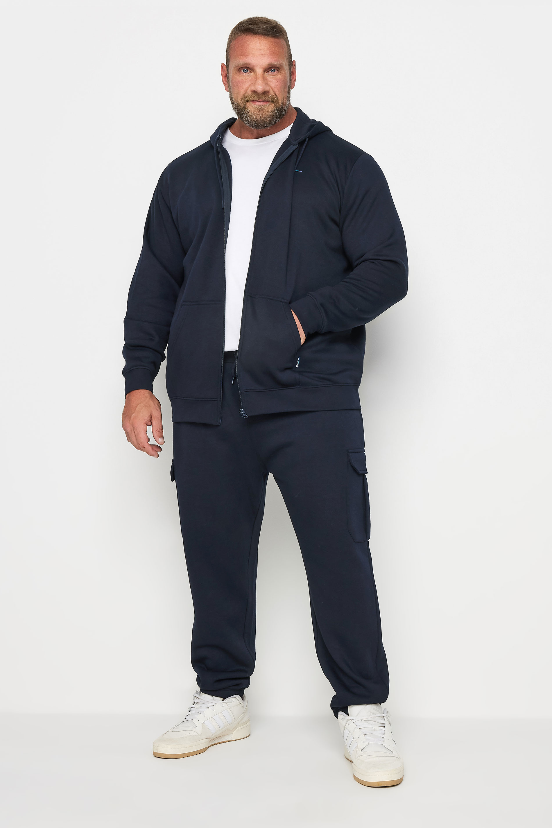 BadRhino Navy Blue Essential Zip Through Hoodie | BadRhino 2