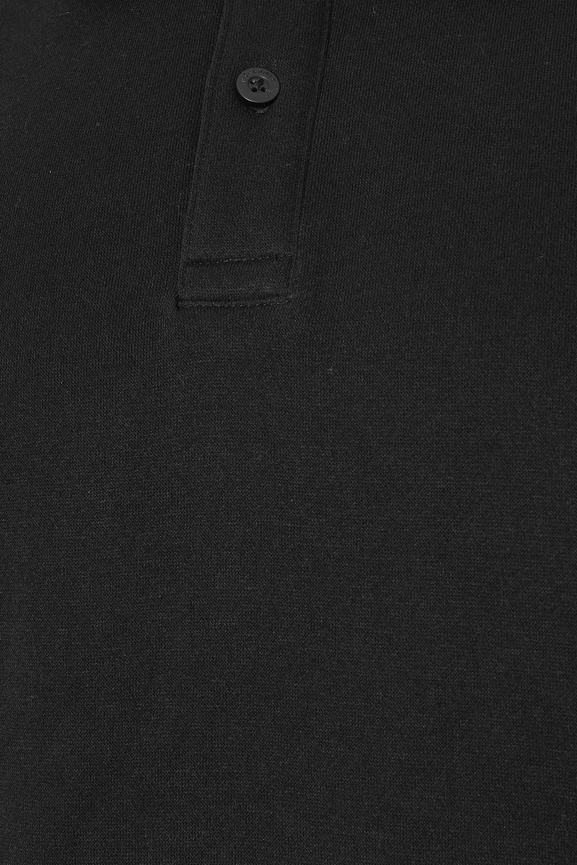JACK & JONES Big & Tall Black Radley Polo Sweatshirt | BadRhino 3